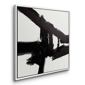 DOTCOMCANVAS® Leinwandbild Structure, Leinwandbild weiß schwarz moderne abstrakte Kunst Druck Wandbild