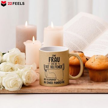 22Feels Tasse, Keramik, Glitzertasse, Made in Germany