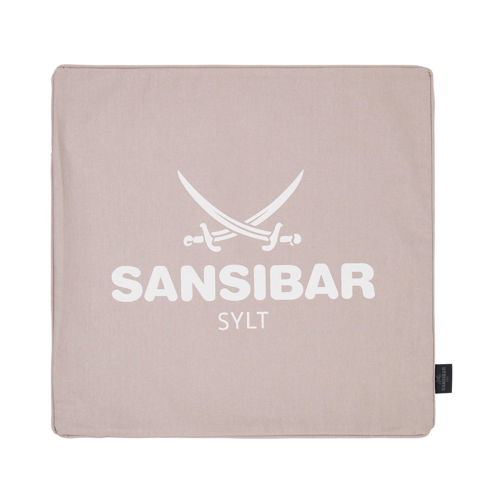 Sansibar Sylt Kissenhülle Kissenbezug Sansibar Sylt Kissenhülle, Sansibar Logo Druck, 45x45 cm, mit Logo-Schriftzug, mit verdecktem Reißverschluss