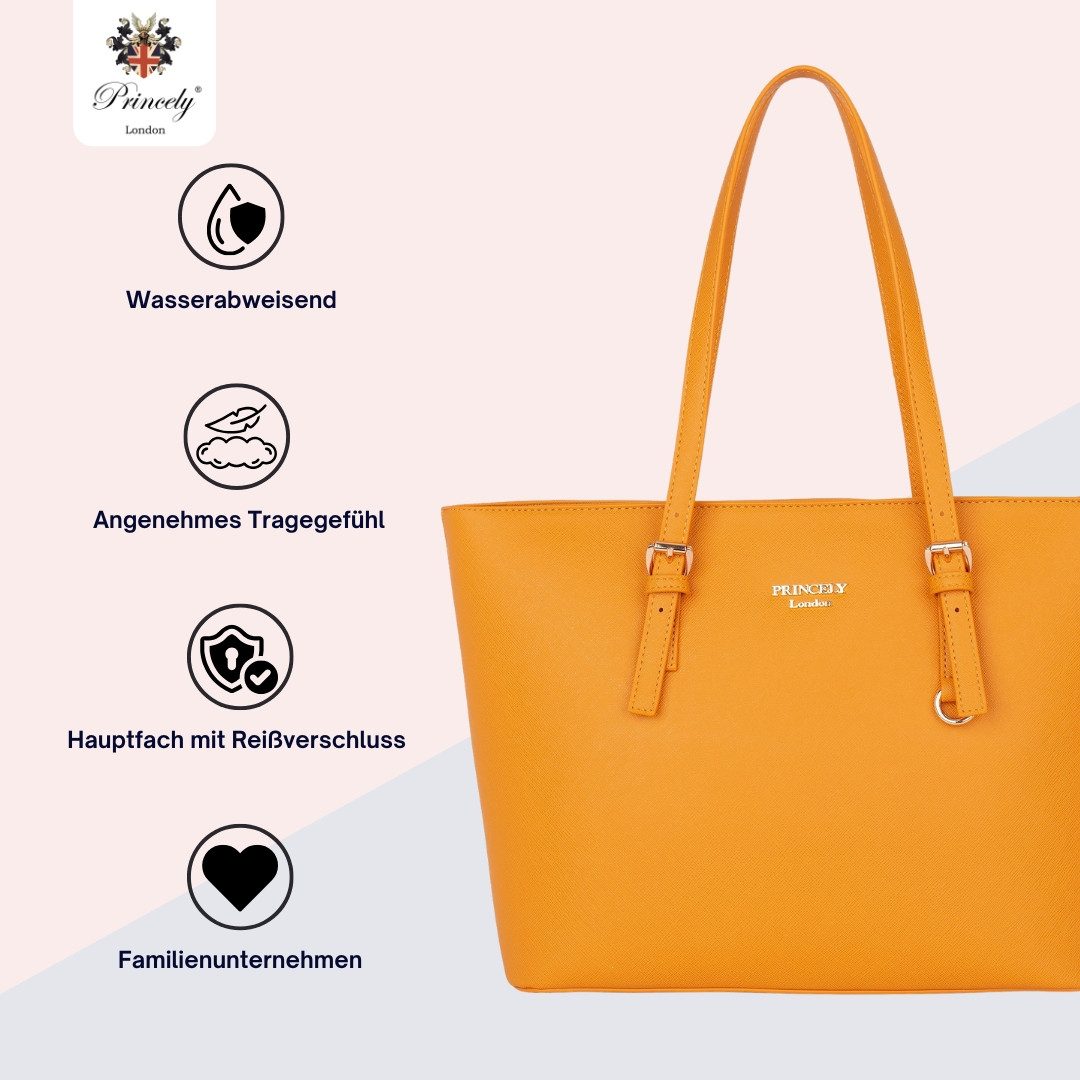 Princely London Shopper Beverly Medium - Geräumiger Shopper mit Reißverschluss