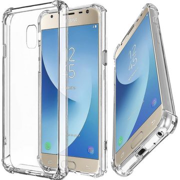 CoolGadget Handyhülle Anti Shock Rugged Case für Samsung Galaxy J3 2017 5 Zoll, Slim Cover mit Kantenschutz Schutzhülle für Samsung J3 2017 Hülle