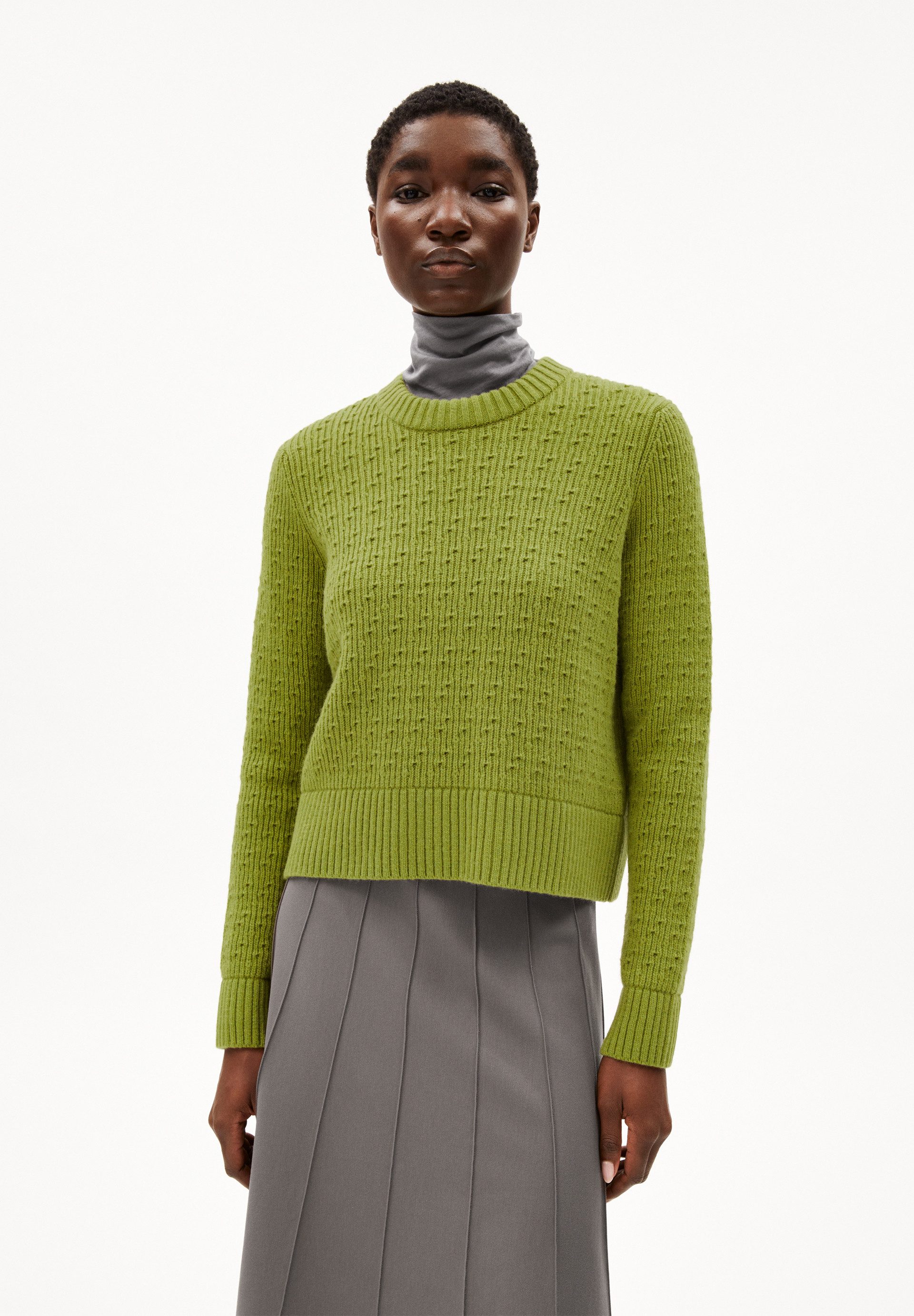 Strickpullover FABIOLAA Pullover Regular Fit aus Bio-Woll Mix