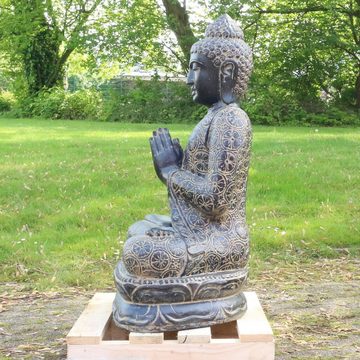 Oriental Galerie Dekofigur Sitzender Buddha Garten Steinfigur Greetings GRC 98 cm (1 St)