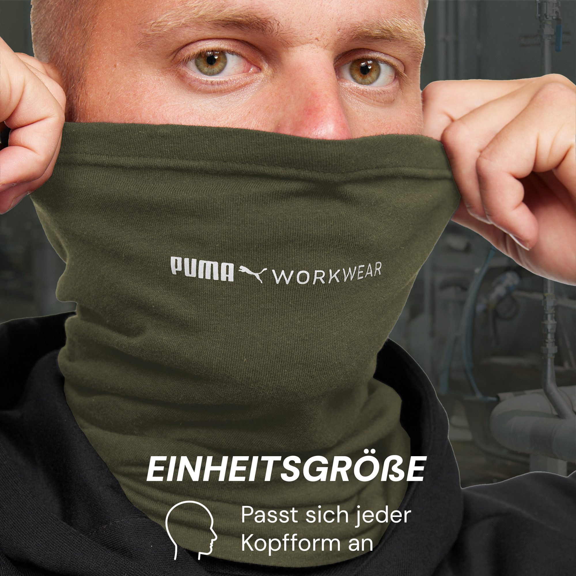 PUMA Workwear Multifunktionstuch - Schlauchschal, Halswärmer - Winddicht - Ideal für die Outdoor Arbeit, Schutz vor UV, Insekten, Wind, Staub und verhindert Brillenbeschlagen