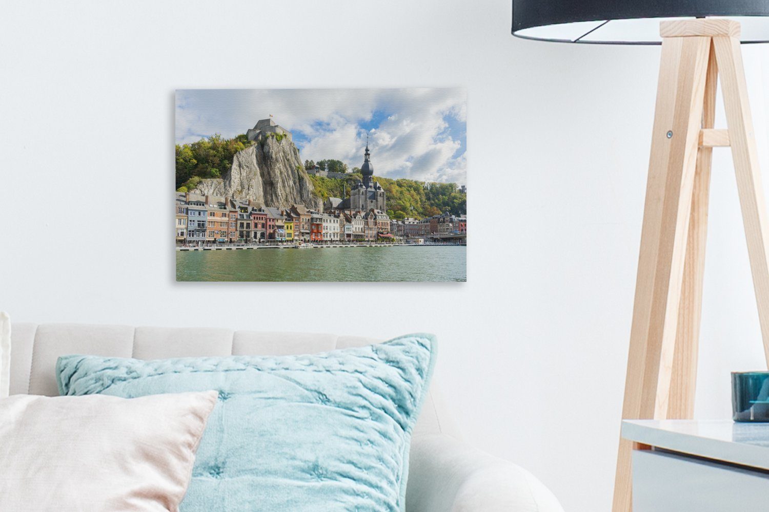 OneMillionCanvasses® Leinwandbild Zitadelle St), Wanddeko, (1 Aufhängefertig, Dinant, Belgien, 30x20 cm Wandbild Leinwandbilder