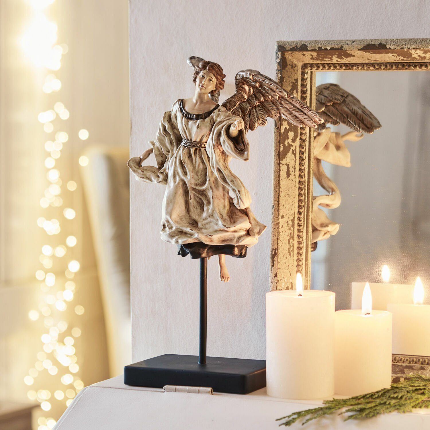 Engel antikgold/creme Weihnachtsfigur Niefan Mirabeau