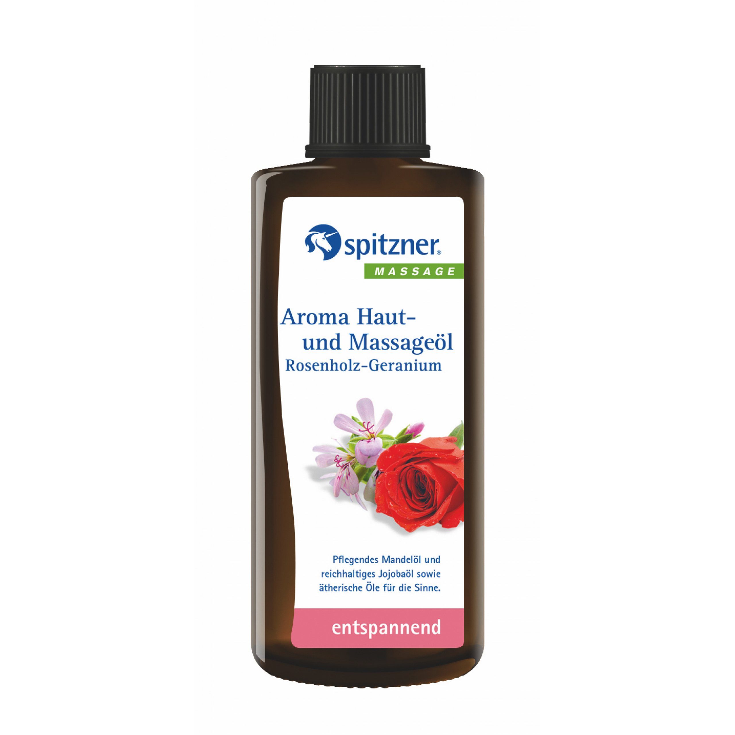 Spitzner Massageöl Spitzner Aroma Haut- und Massageöl Rosenholz Geranium 190 ml