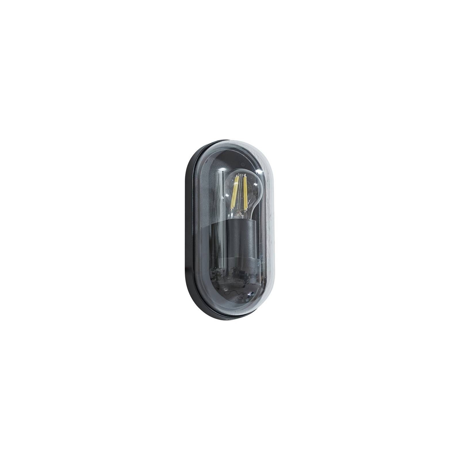 Lucande Außen-Wandleuchte Serine, Metall, Schwarz IP65, 1 x 15 W LED