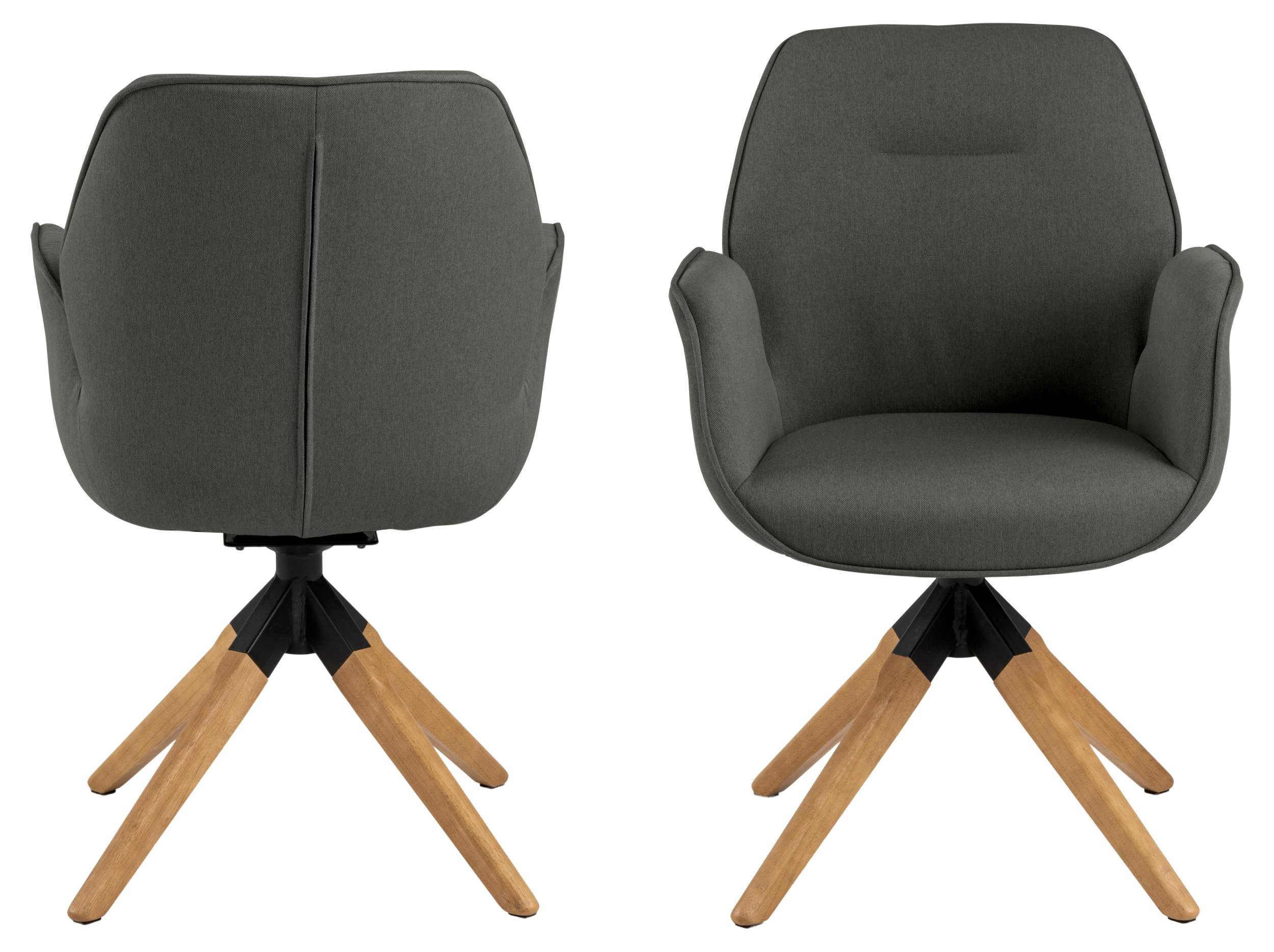 99rooms Polsterstuhl Ariam I (Esszimmerstuhl, Küchenstuhl), Modern, Town Stoff, Gestell Eiche gebeizt Ölbehandelt Rubberwood