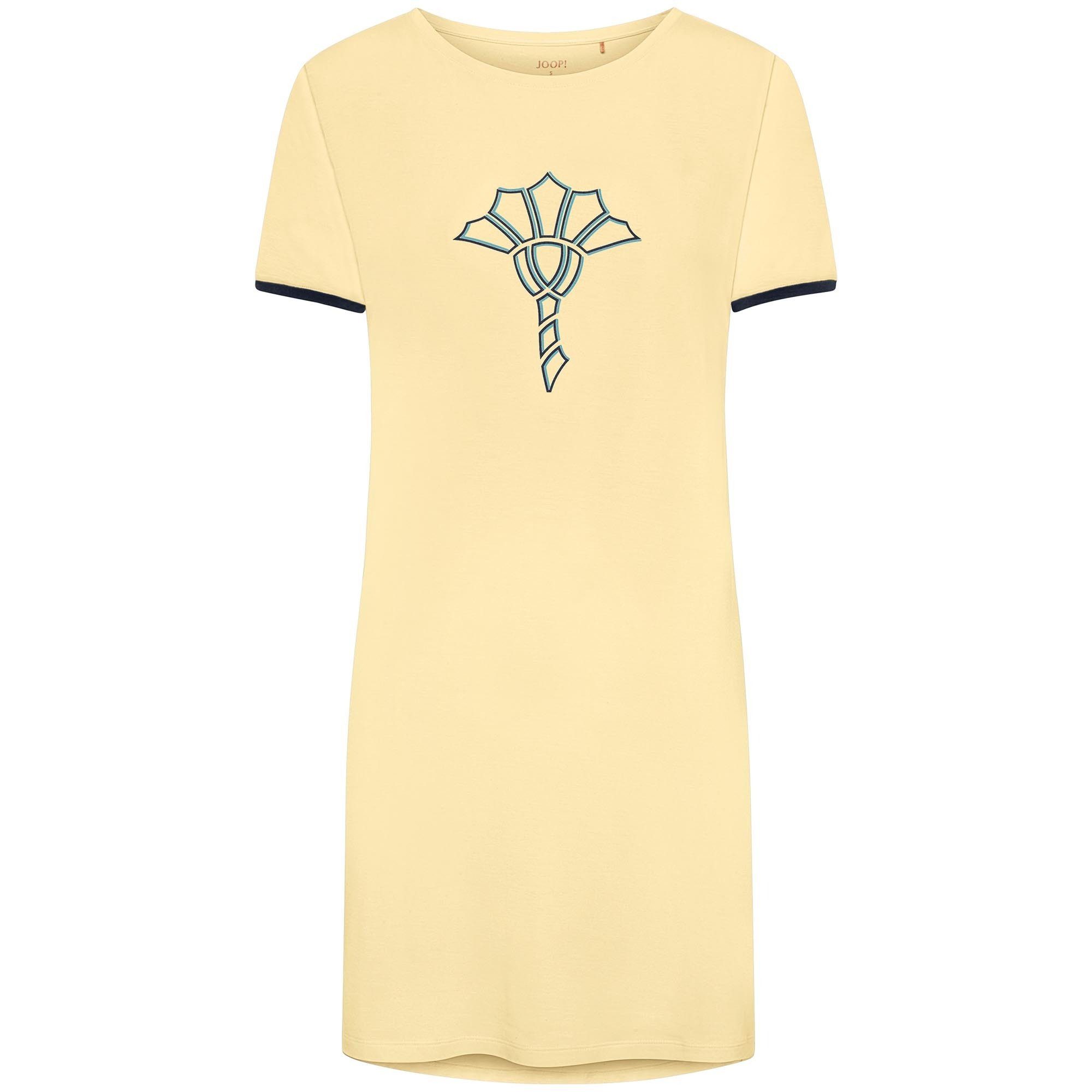 Nachthemd Sleepshirt, Nachthemd Damen - Gelb Kurzarm Joop! Bigshirt,