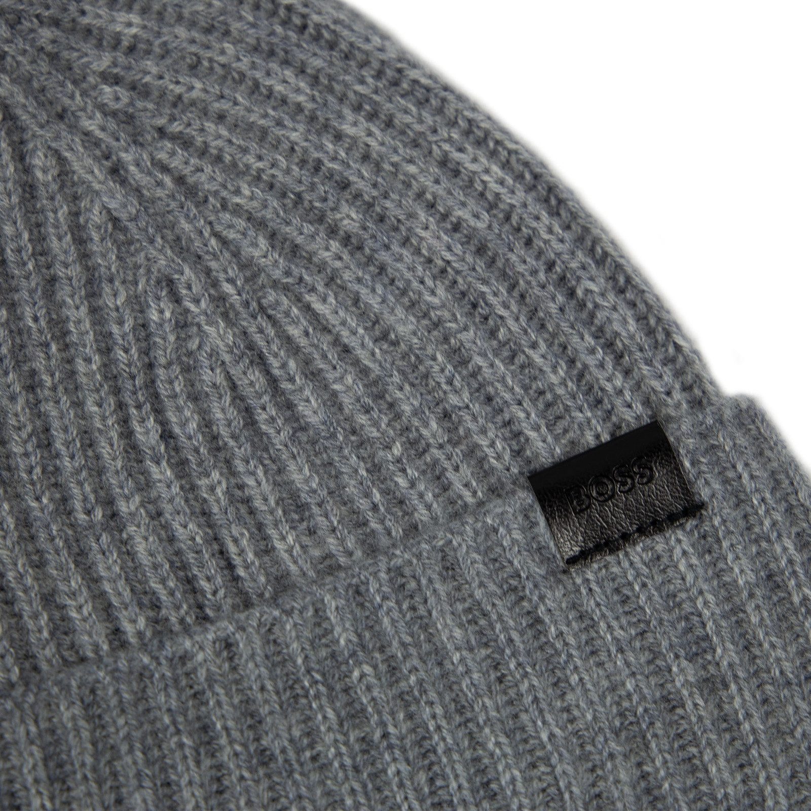 BOSS Strickmütze Filippo mit Markenpatch