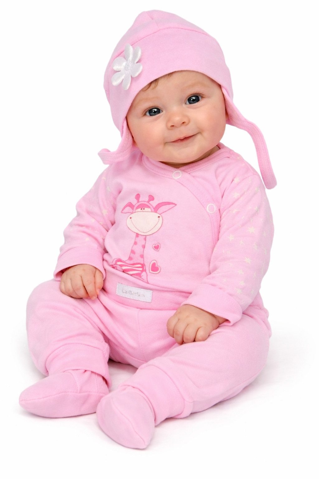 Body & Hose Baby Anzug 3Tlg Wickelbody Schlupfhose Mützchen in Rosa