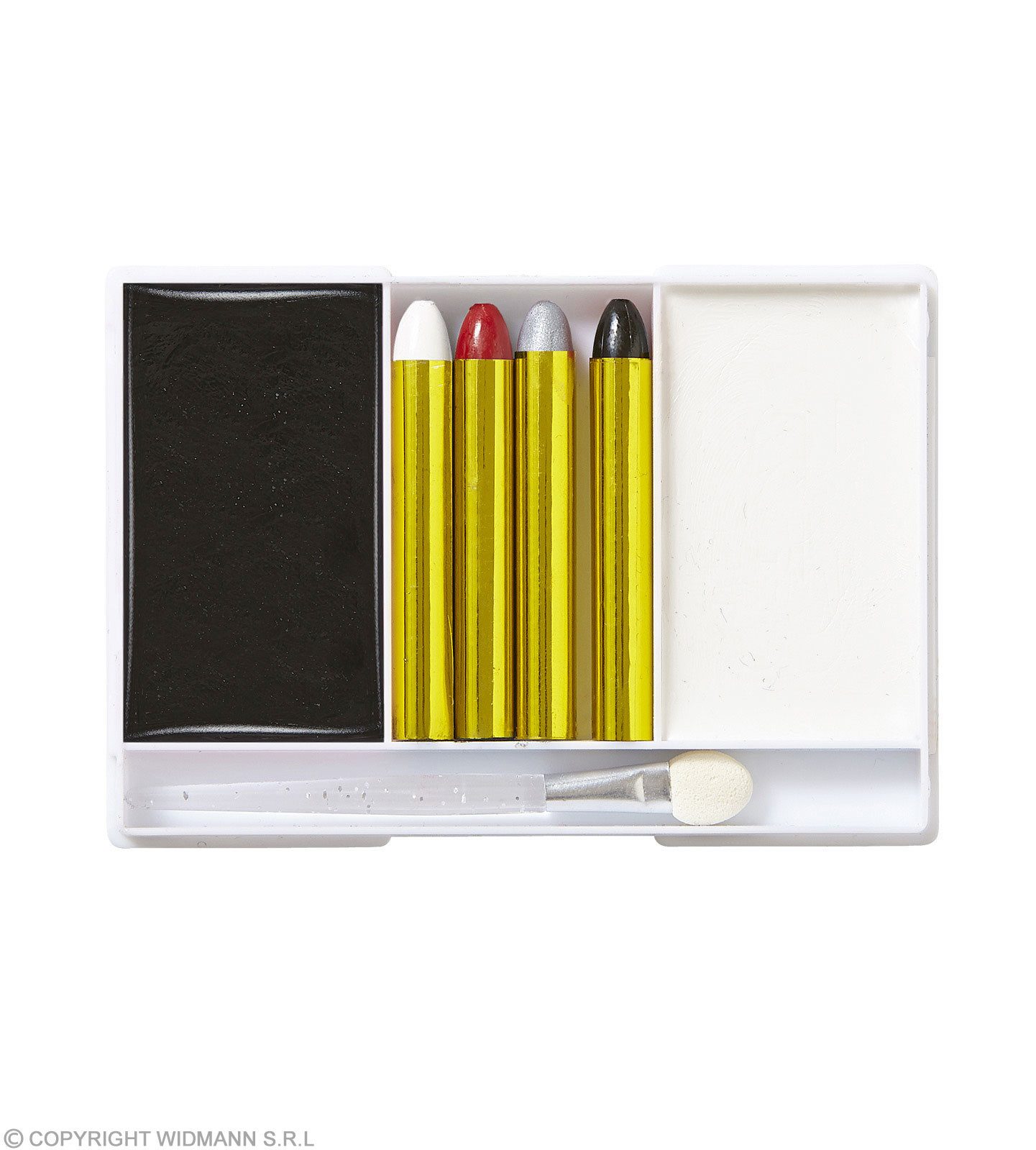 Widmann S.r.l. Theaterschminke Make-up Set Schwarz und Weiß, Schminkset