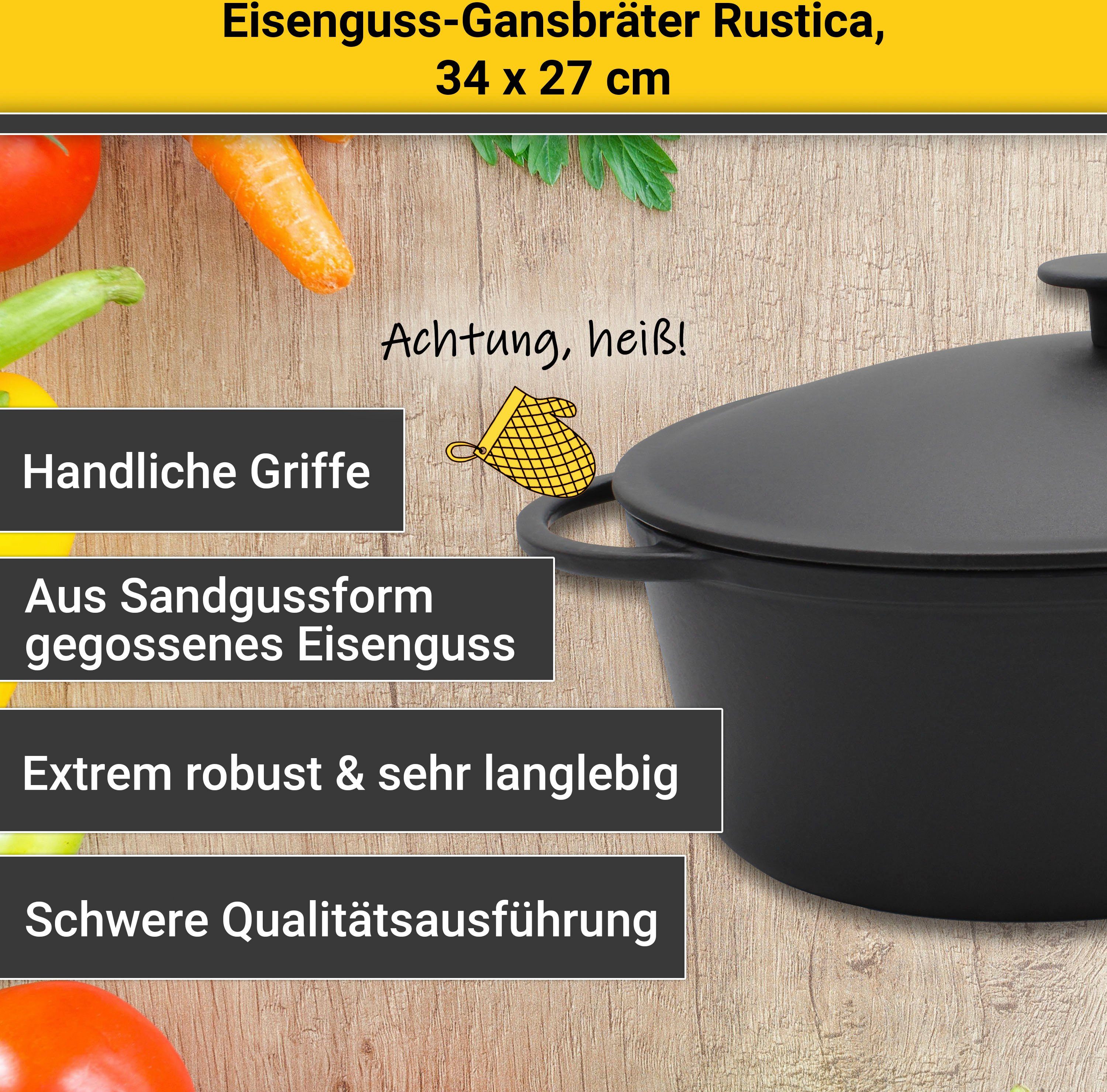 Krüger Bräter Rustica, Eisenguss, Emaille, Liter, 7,5 Induktion