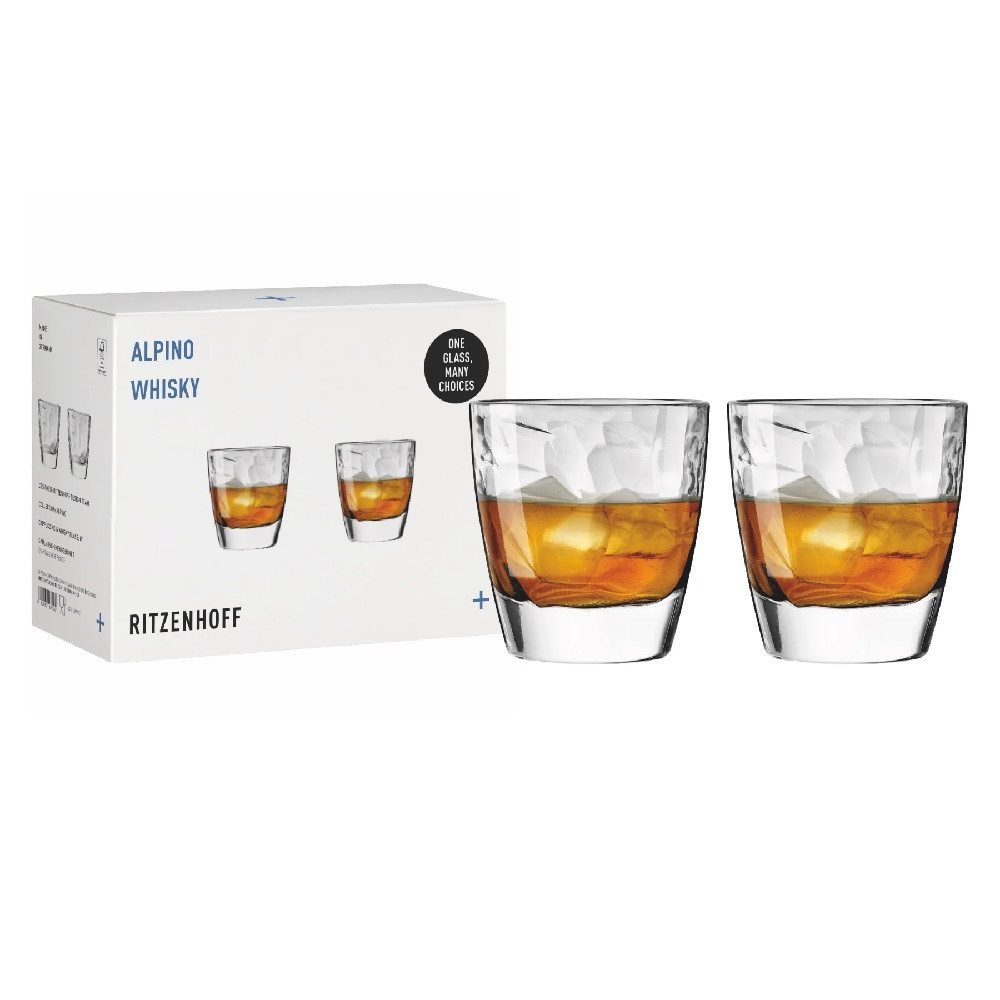 Ritzenhoff Becher Ritzenhoff Alpino Cappuccino 2er Set RDT F25, Kristallglas