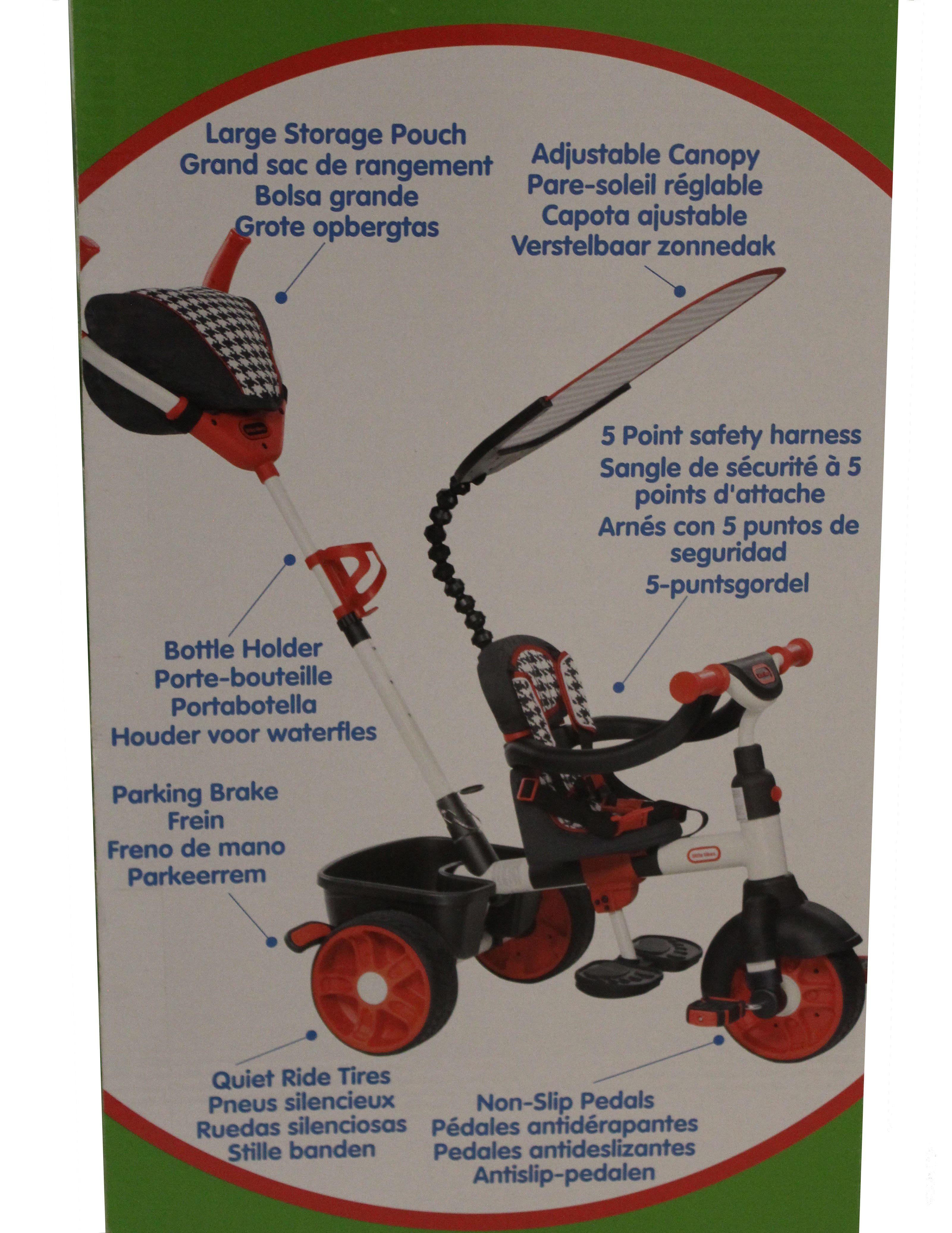 Little Tikes® Dreirad Evolution Dreirad 4in1 Sports Edition, Verstellbarer Sonnenschutz, Stofftasche mit Reißverschluss