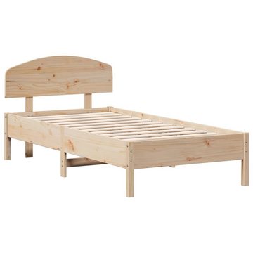 vidaXL Bett Massivholzbett mit Kopfteil 90x190 cm Kiefer