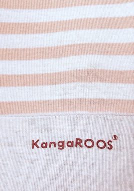 KangaROOS Kapuzenshirt in verspielter Ringel-Optik mit Colorblocking Design