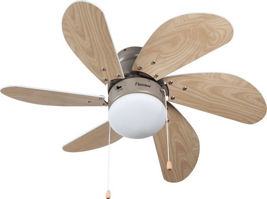 bestron Deckenventilator DC30T, mit Beleuchtung, große Flügelspannweite