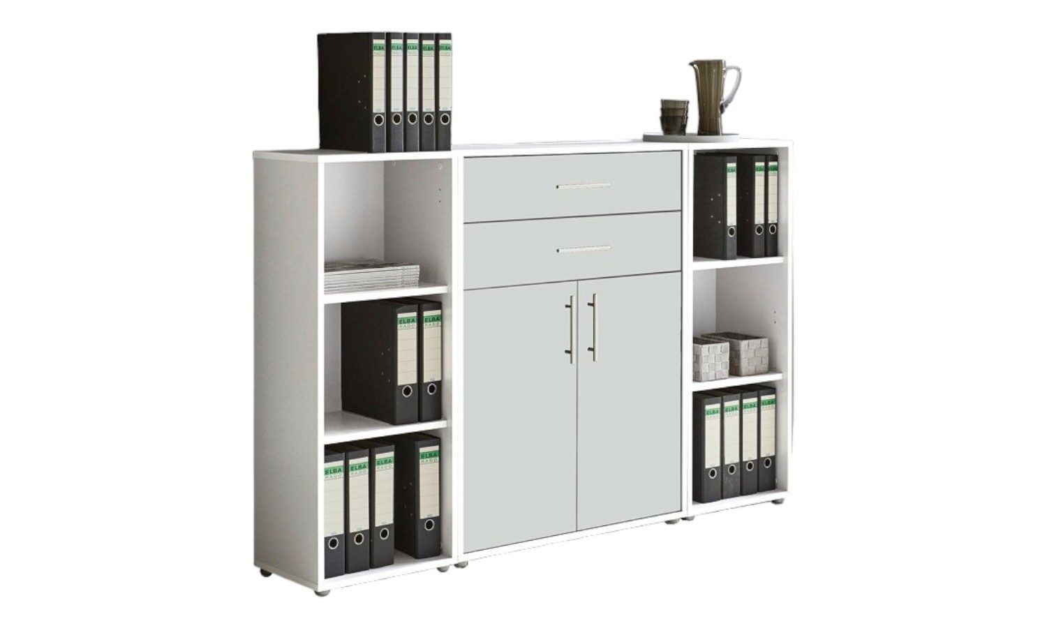 moebel-dich-auf Aktenschrank TABOR 13 (Büroschrank Ordnerregal, Metallgriffe) Made in Germany