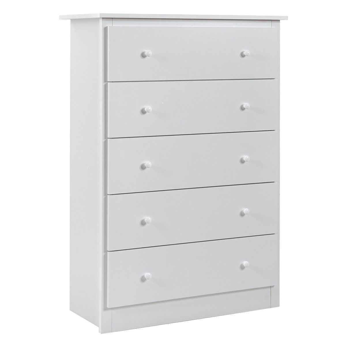 COSTWAY Kommode, Sideboard mit 5 Schubladen, Holz, weiß 80x40x115cm. Reduzierter Preis € 185,99. Unverbindliche Preisempfehlung € 249,99