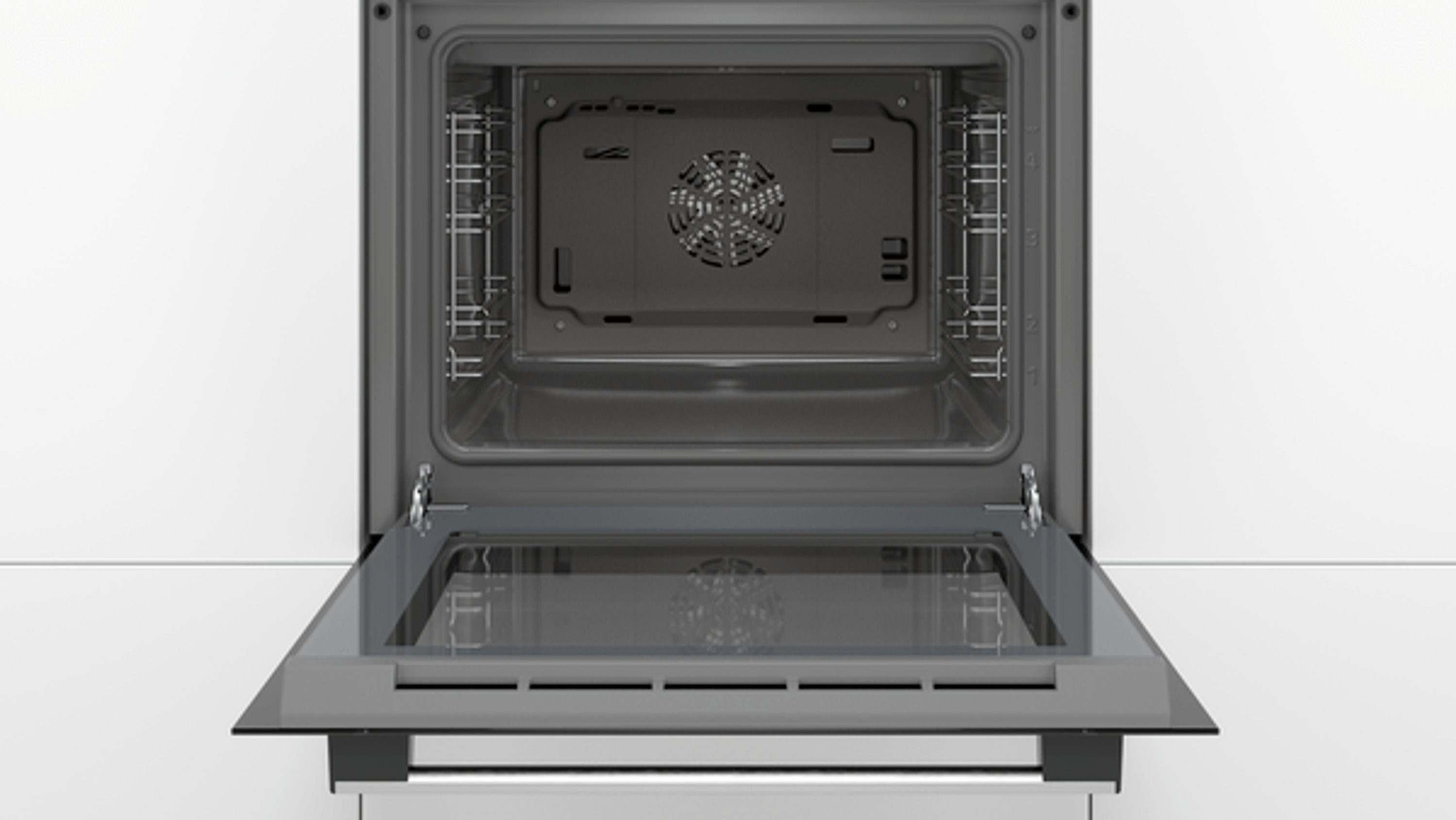 BOSCH Einbaubackofen HBF133BR0, mit Auszug nachrüstbar, 3D Heißluft / Rote LED-Display-Steuerung / EcoClean Direct