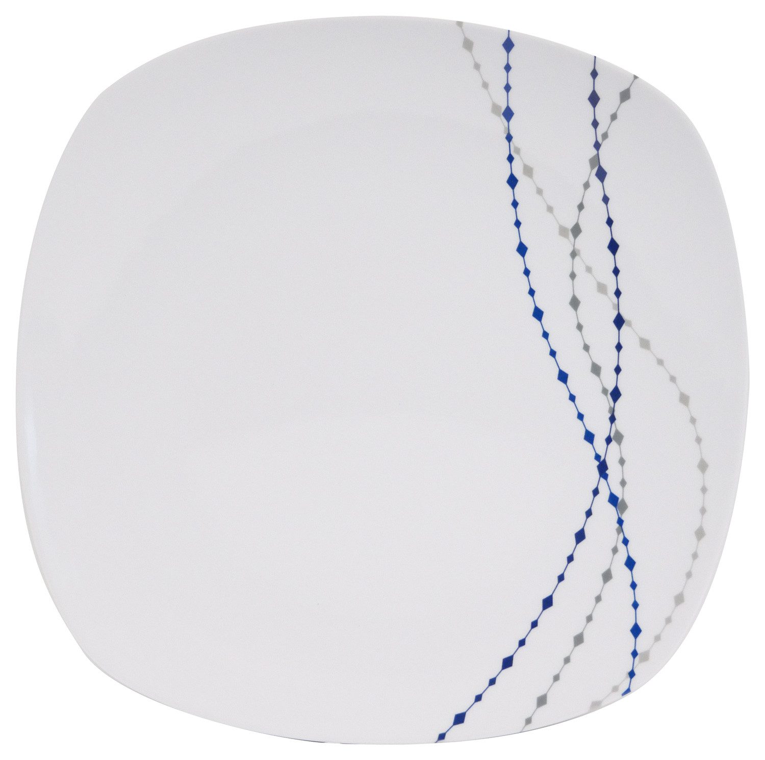 HEKERS Geschirr-Set 100% Melamin Geschirr (4-24 teilig) Line elfen/blau (eckig) (8-tlg) – Bild 2 von 5