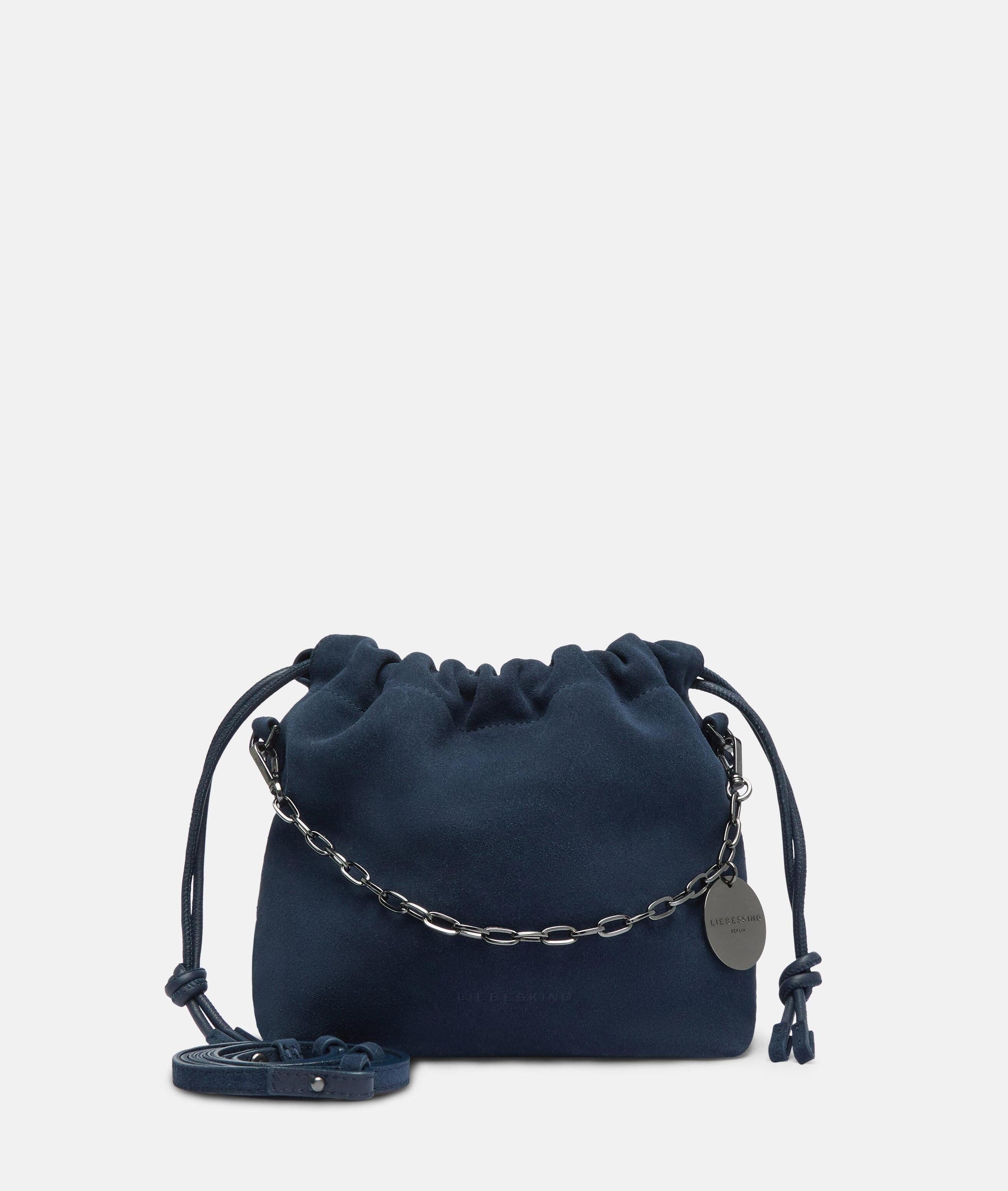 Liebeskind Berlin Schultertasche Lya II Hobo S, Handliche Beuteltasche aus weichem Veloursleder