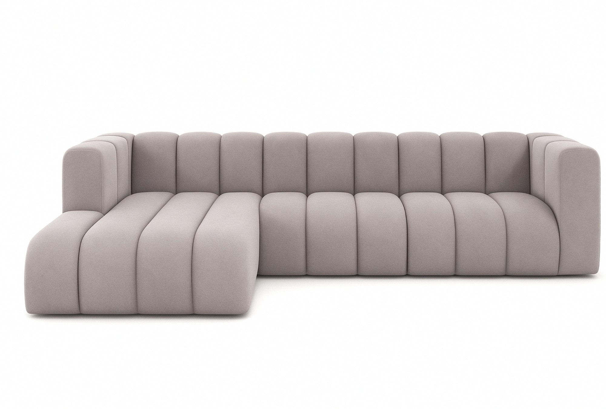 Kaiser Möbel Ecksofa Moderne aus Veloursstoff Salvador Grand L 318 cm, Ecksofa, modulare Bauweise, tiefe Sitzflächen, Samt Salvador, Soft-Cube-Design – Bild 2 von 5