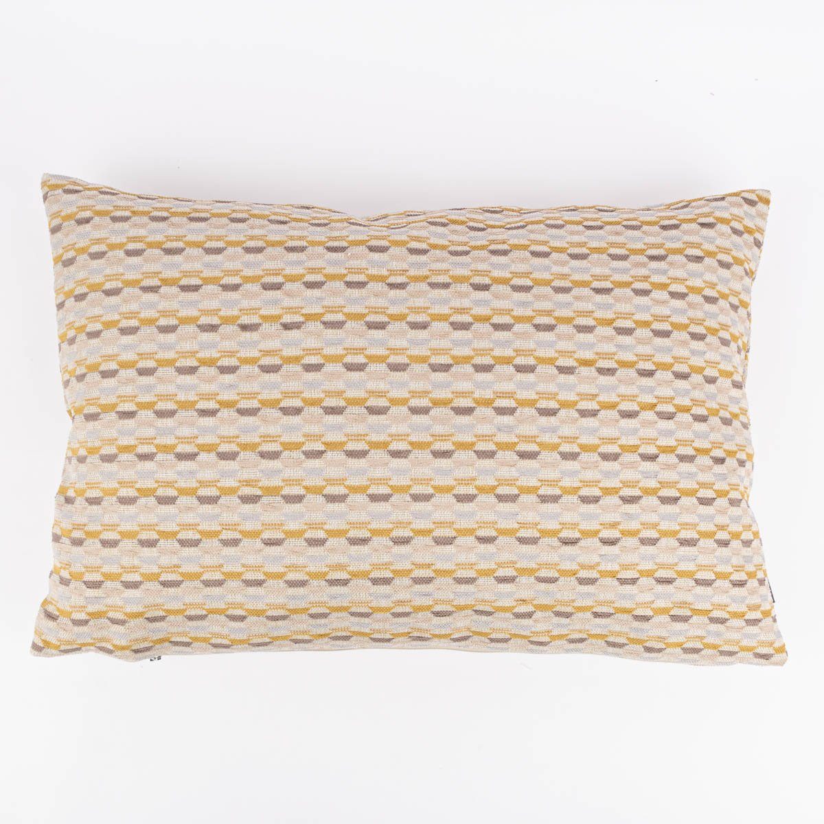 SCHÖNER LEBEN. Dekokissen Kissenhülle Mira Hexagon beige gelb in div. Größen von SCHÖNER LEBEN.