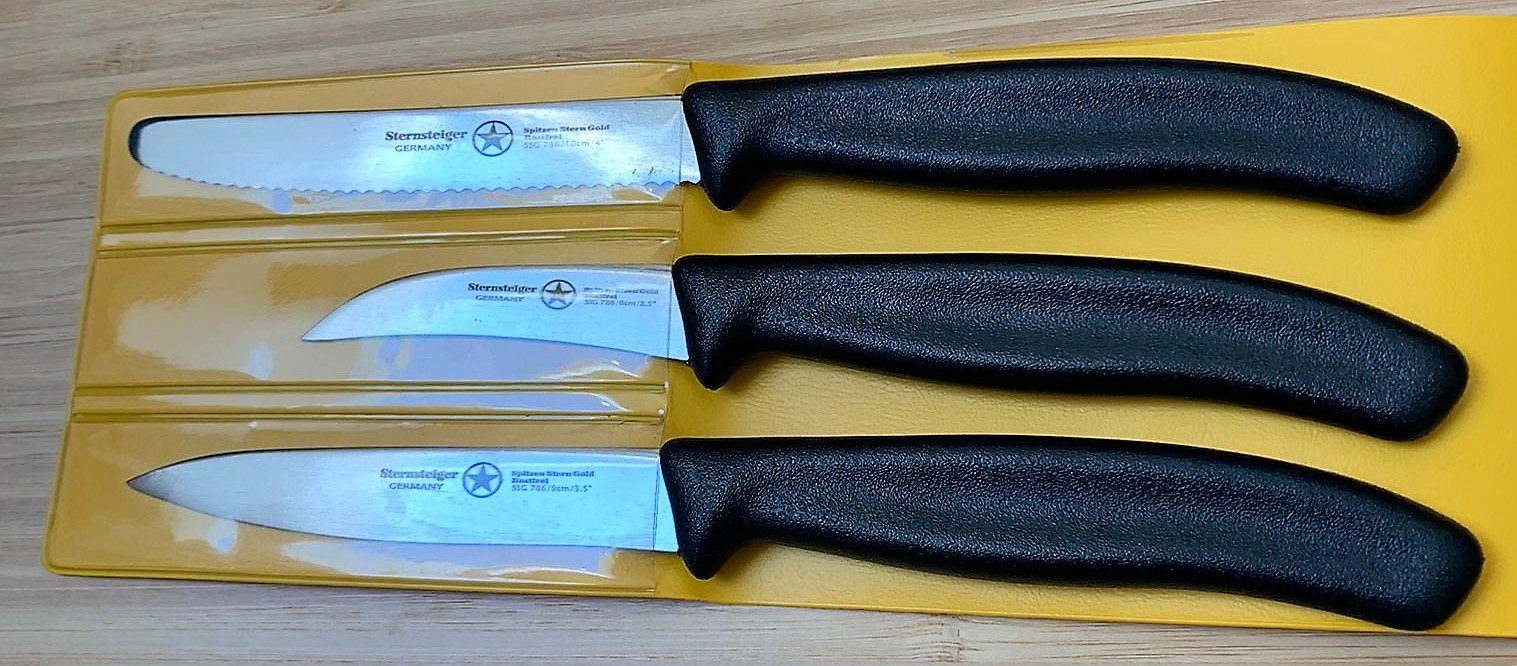 Gemüsemesser Set 3er Sternsteiger Schälmesser Serie Stern Basic