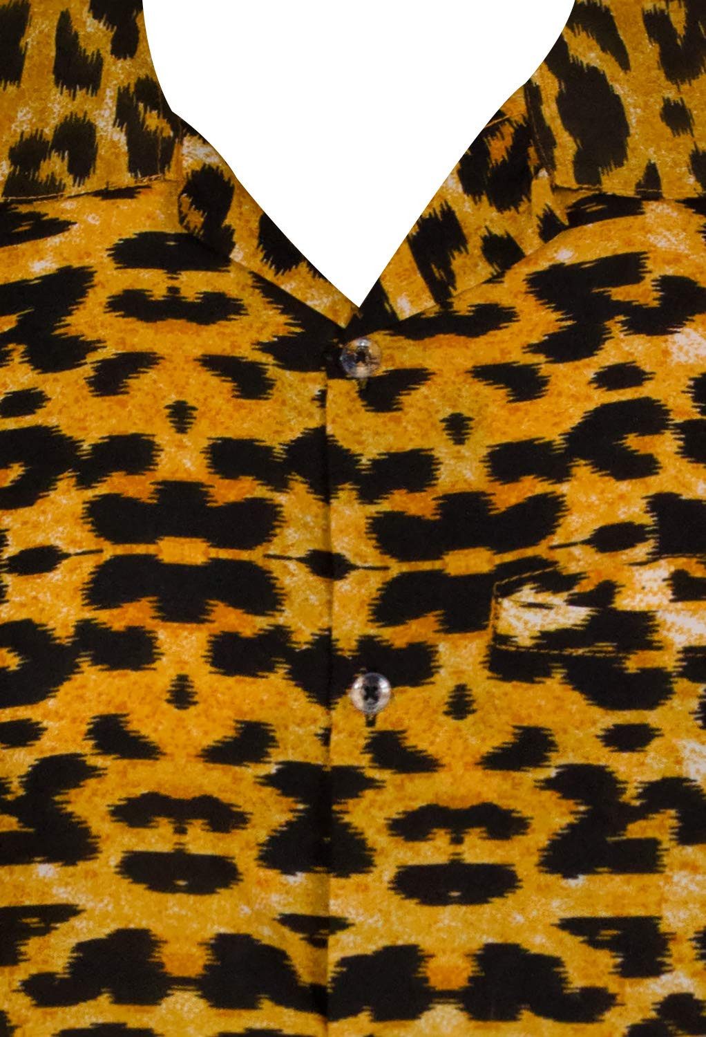King Kameha Hawaiihemd Leopard Kids Funky Hawaii-Hemd Kinder Kurzarm Front-Tasche Unisex