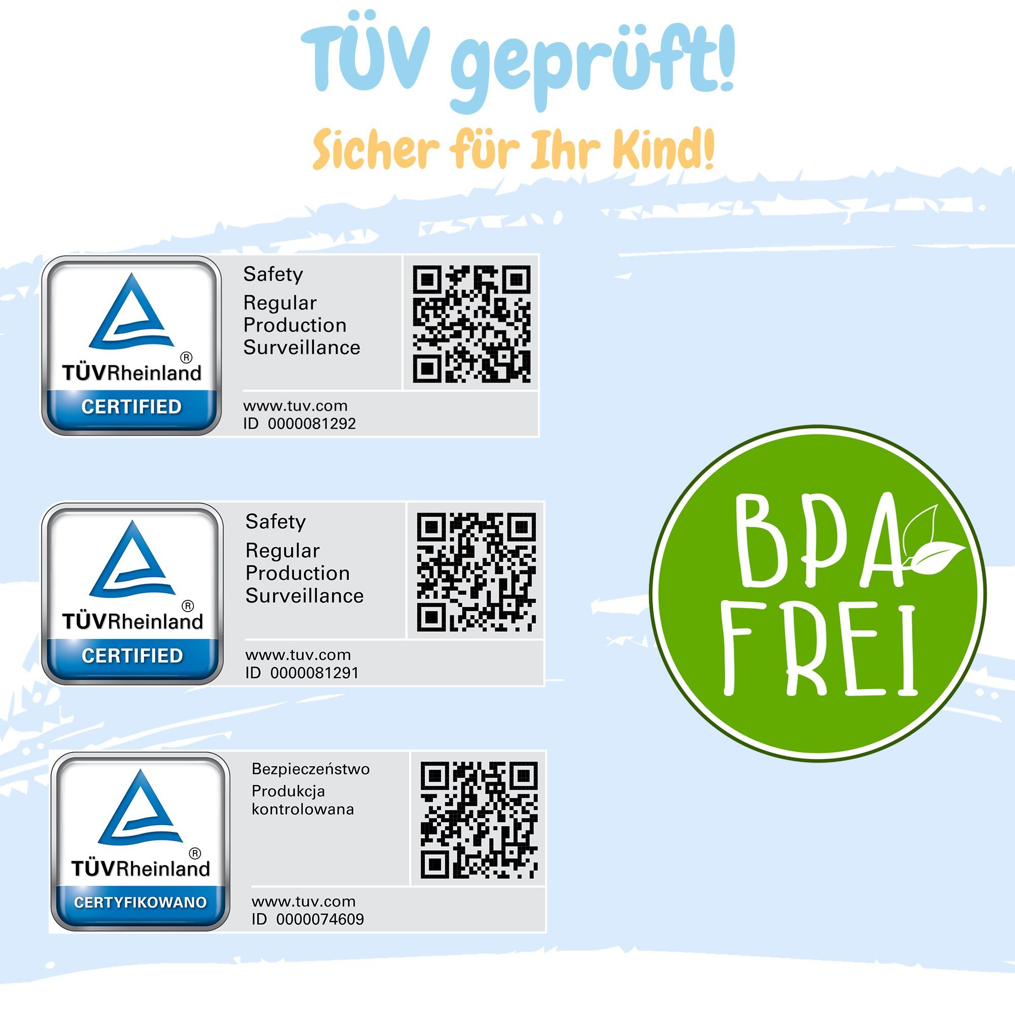 Babykajo Babybadewanne, (Set, 4-tlg), Baby Wanne mit Ständer, Wannensitz, Schlau - TÜV Rheinland geprüft