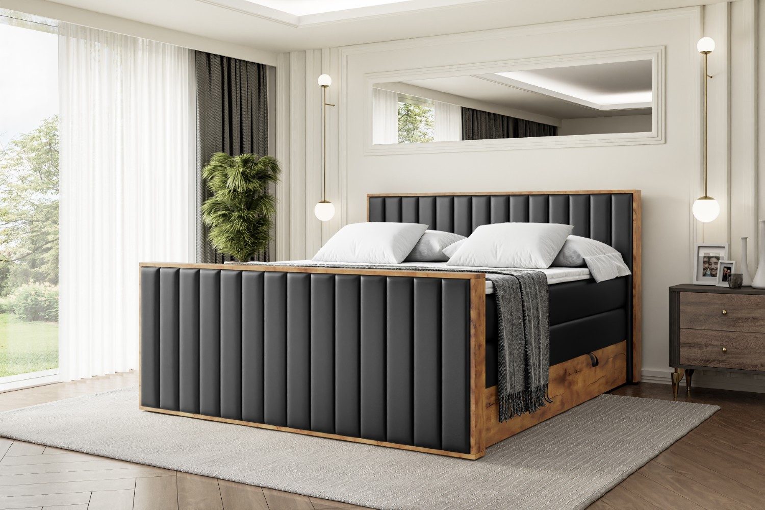 ALTDECOR Boxspringbett LOLLI4-Z KING (Multipocket-Matratze H4, günstig online kaufen