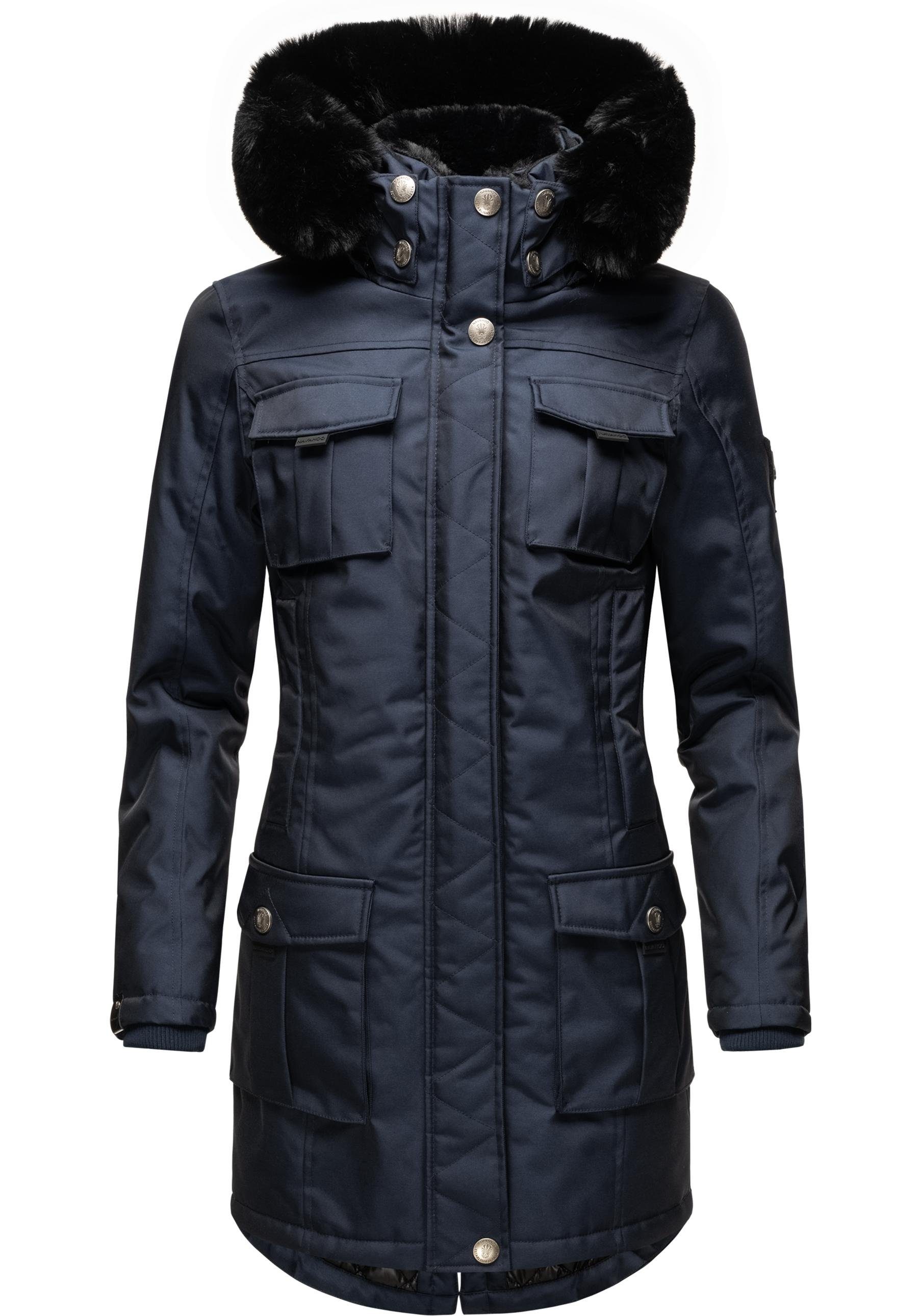 Navahoo Wintermantel Tiniis Parka mit abnehmbarer Kapuze und extra Einkaufstasche