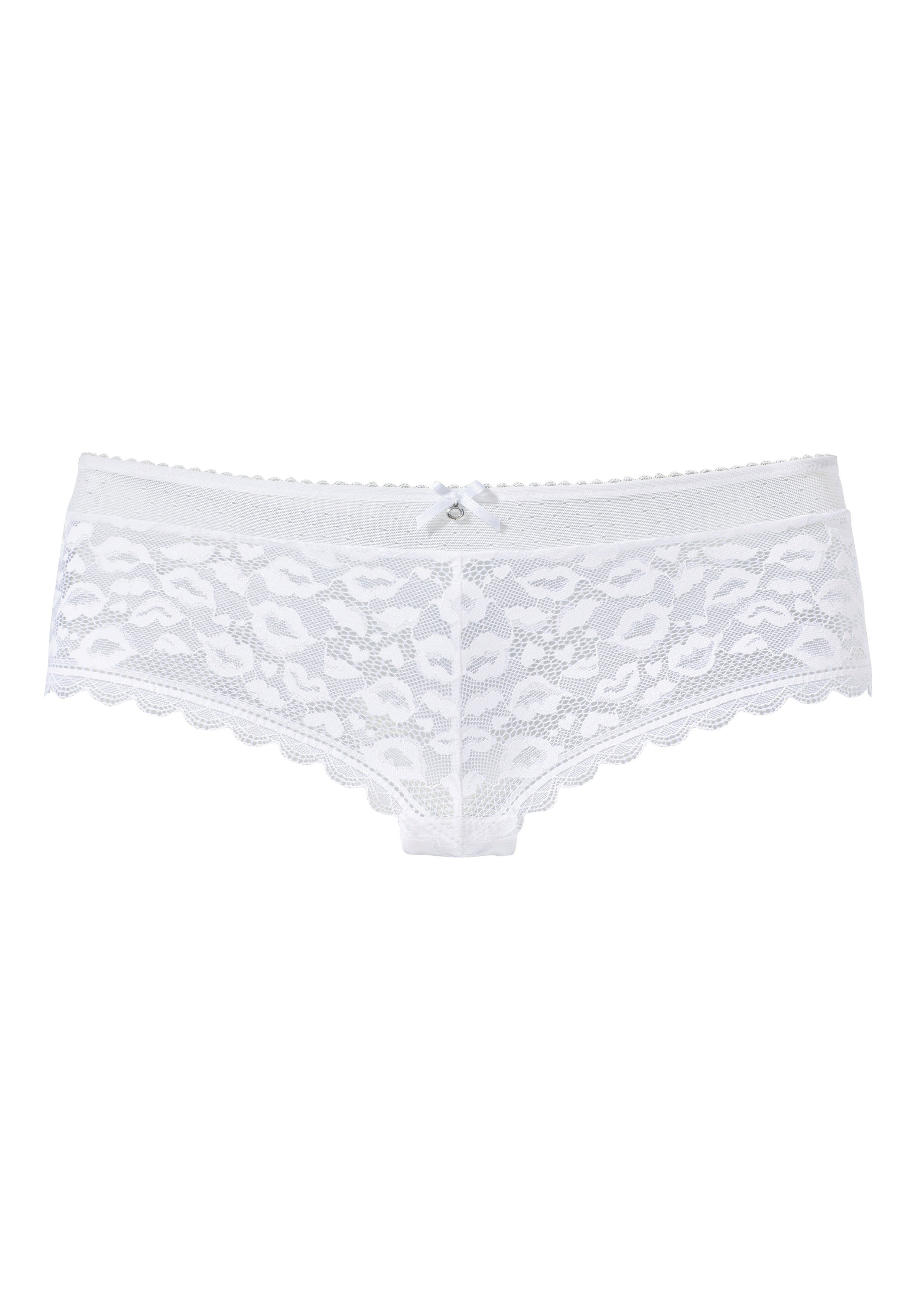 Vivance Panty aus Spitze in Leo-Optik und weichem Mesh-Material