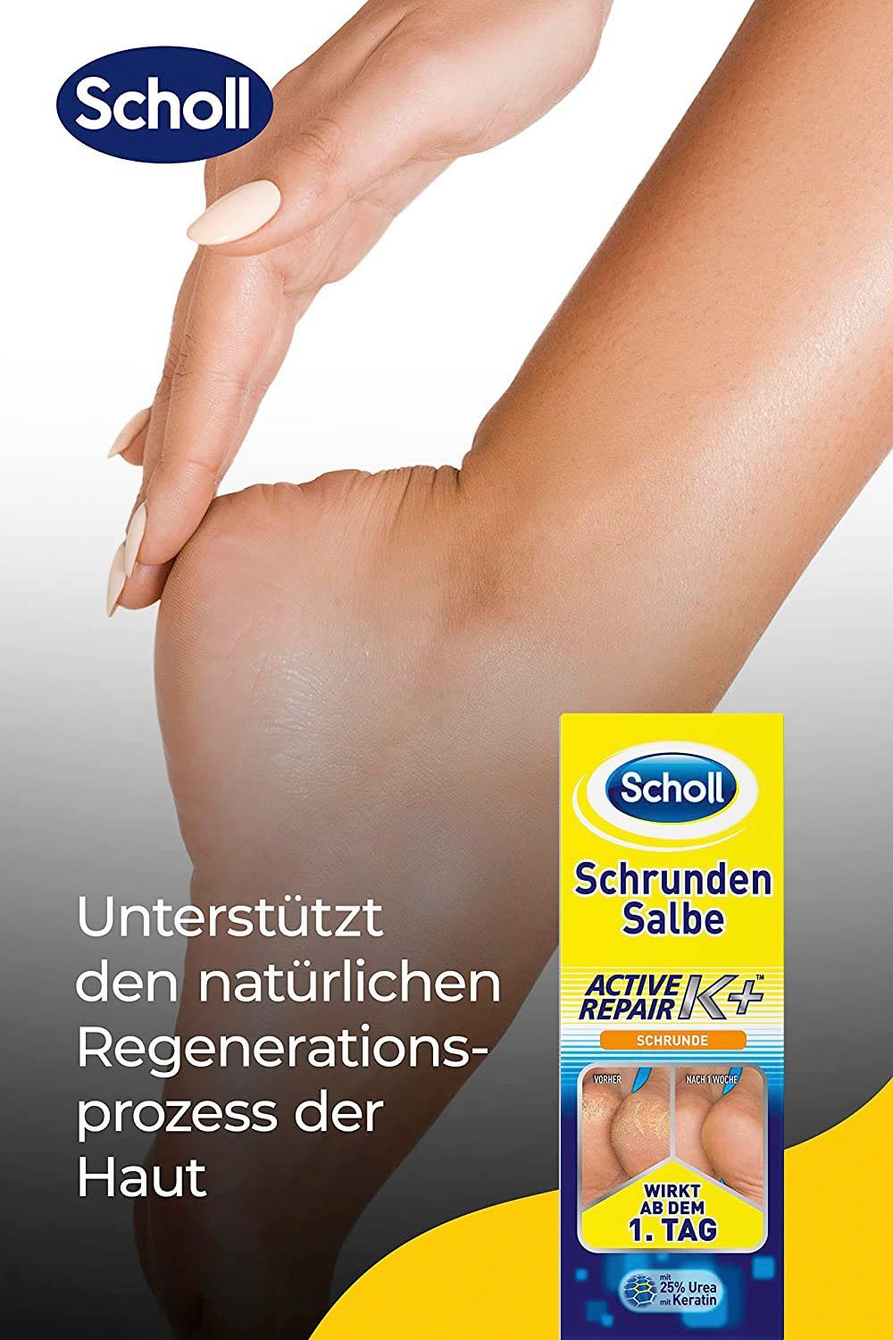 Repair Active Scholl K+, Salbe Fußcreme Schrunden
