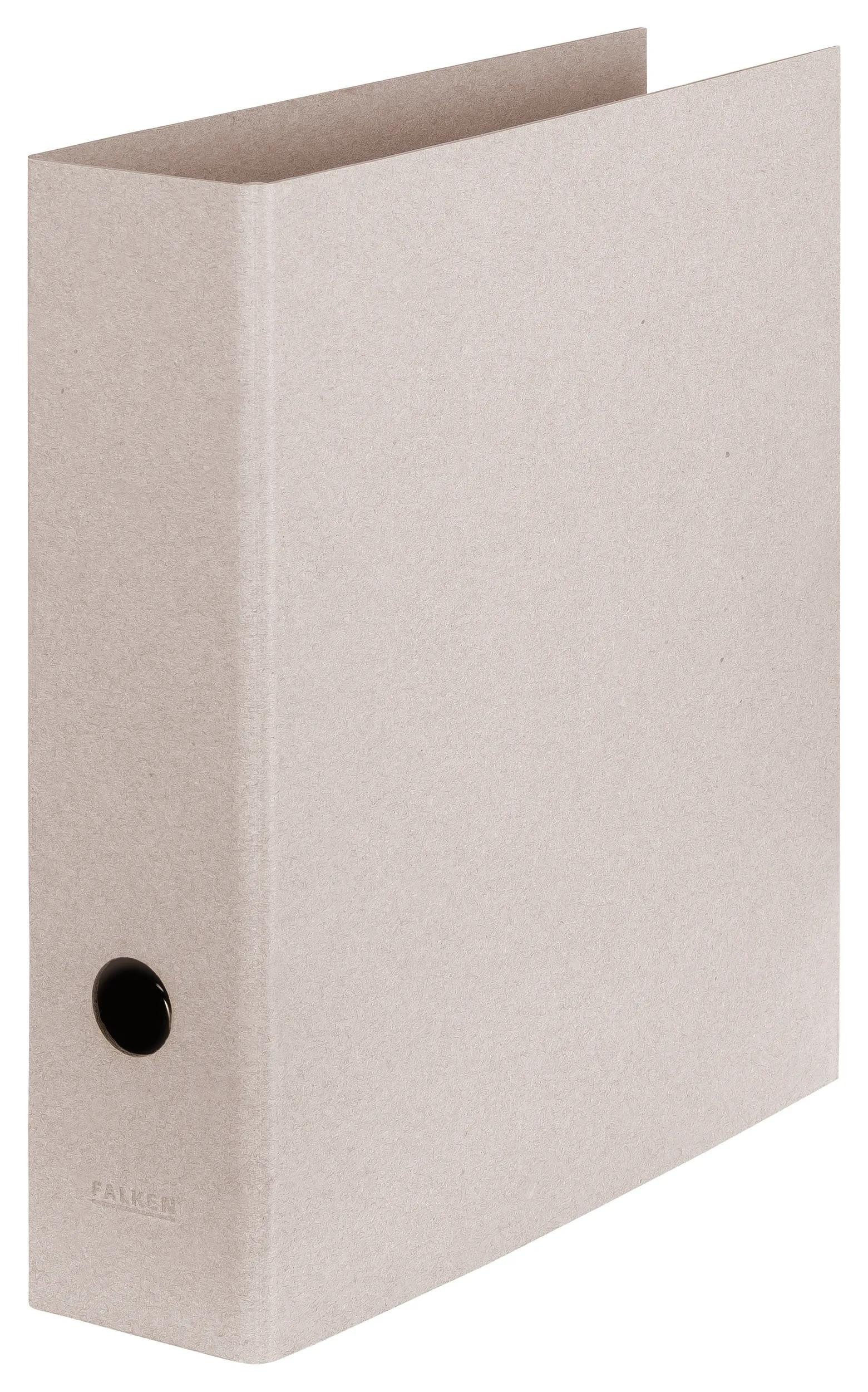 Falken Aktenordner 10x Vegan Ordner PURE Raw A4, ohne Kantenschutz - Grau - 22001576F, Ordner Wolkenmarmor