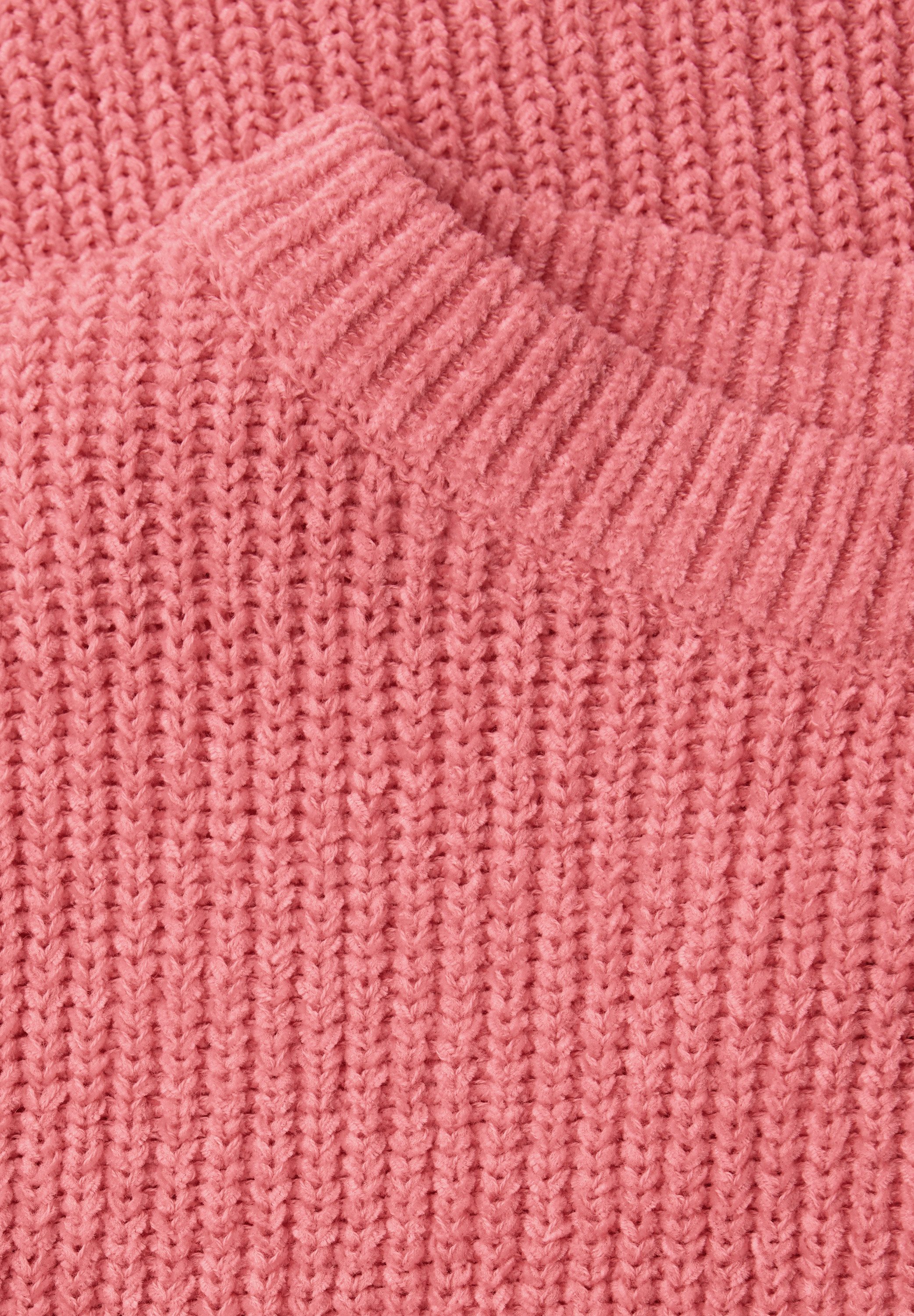 STREET ONE Strickpullover Chenille Pullover mit U-Boot-Auschnitt