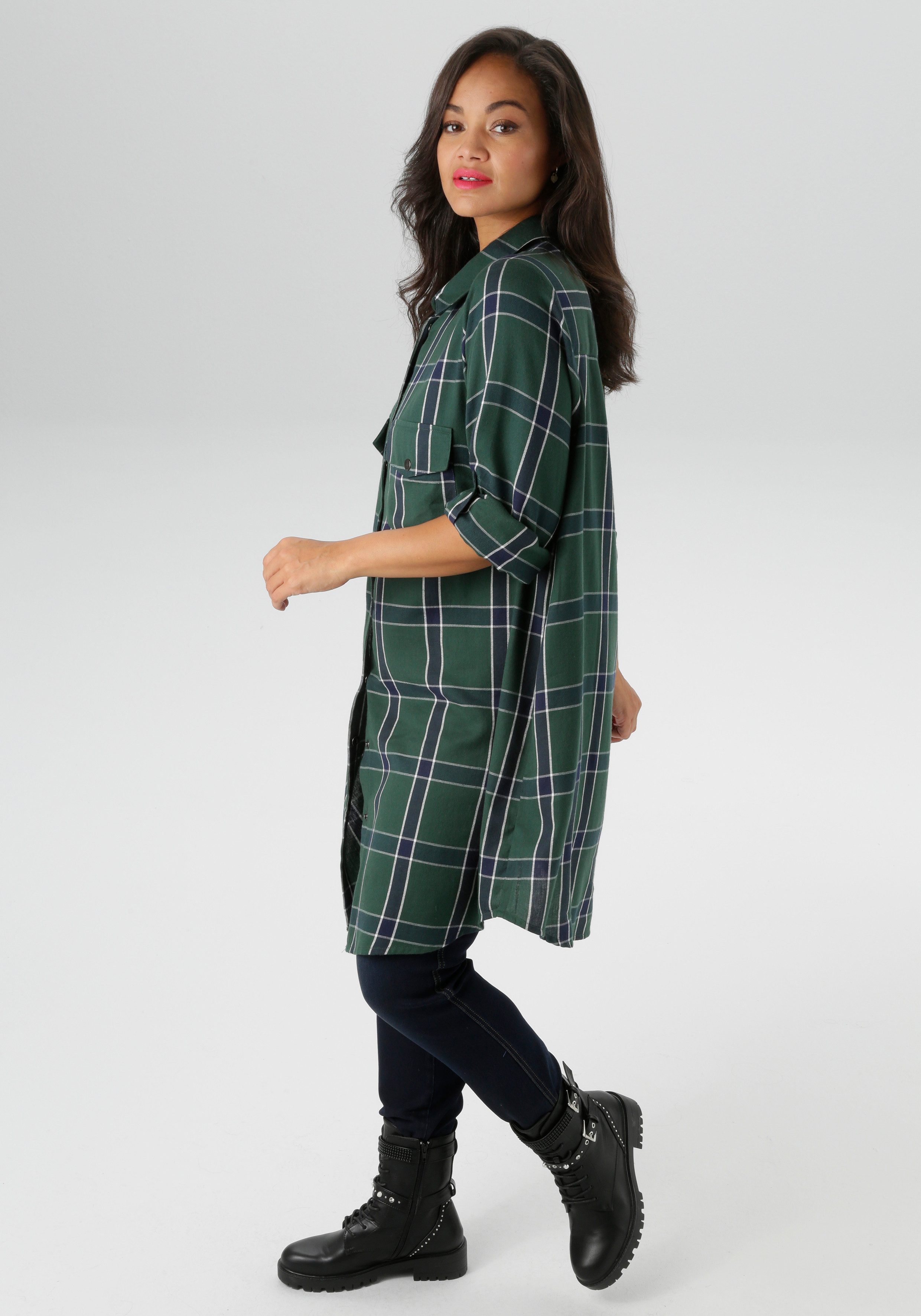 Aniston PLUS Karobluse in trendigen Karodessin günstig online kaufen