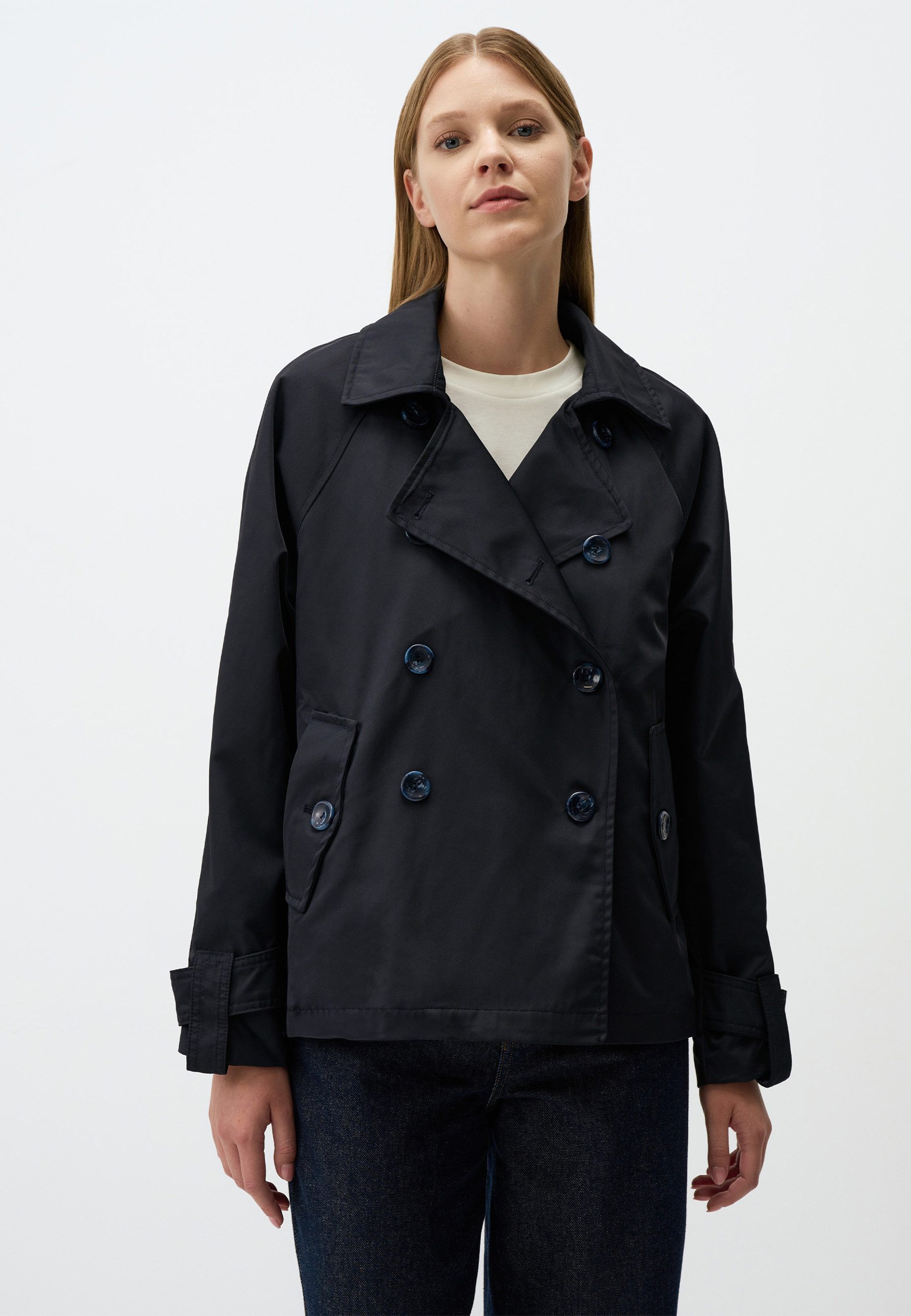 Jimmy Key Trenchcoat Jacke Kragen Kurzer günstig online kaufen