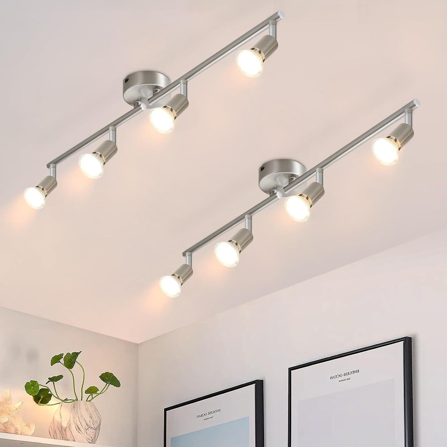 ZMH Deckenleuchte 4 Flammig-GU10 Modern Deckenspot günstig online kaufen