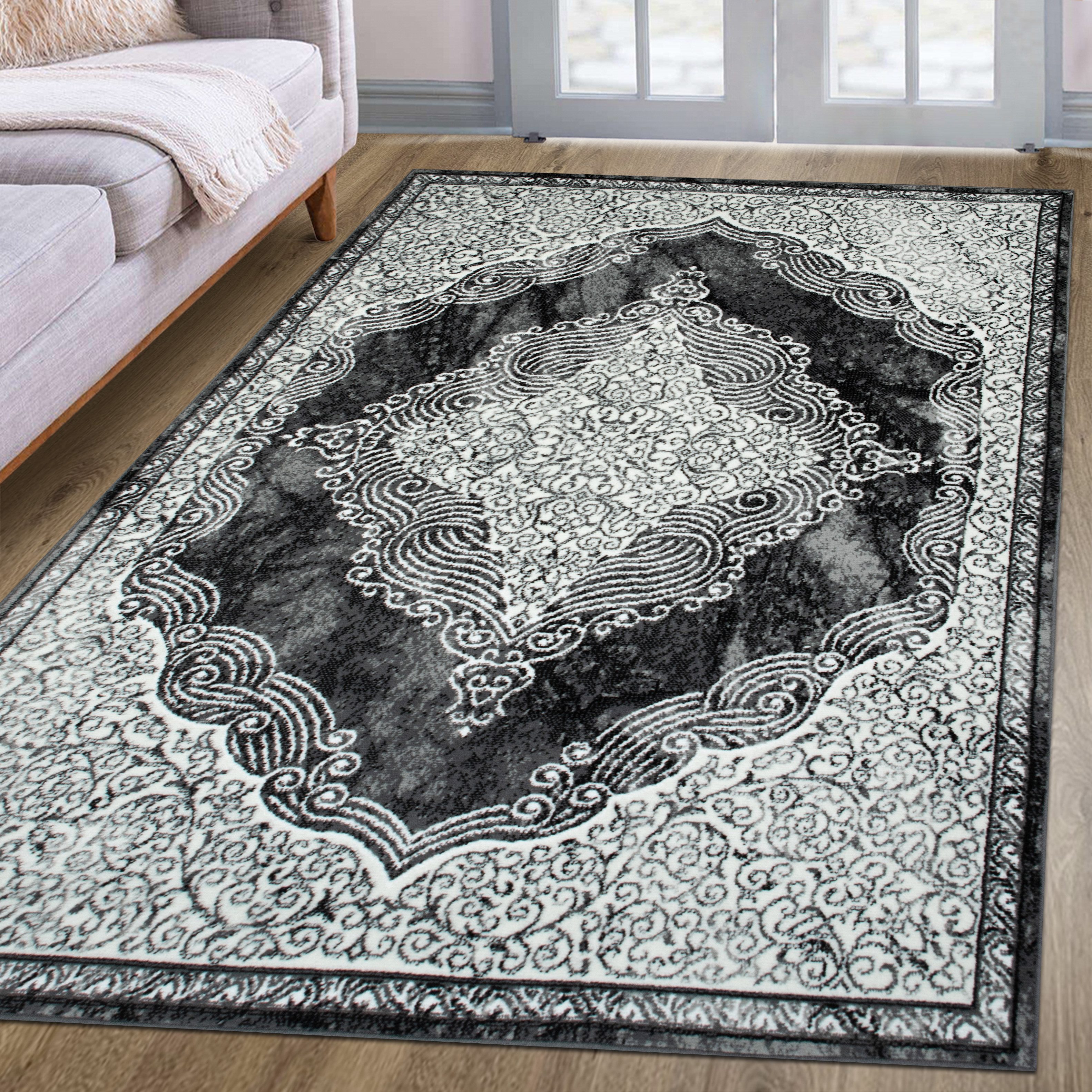 OTTO home Teppich Harvii, kurzflor, rechteckig, Höhe: 8 mm, Orient-Design, weiche Haptik, Wohnzimmer, Esszimmer, Schlafzimmer