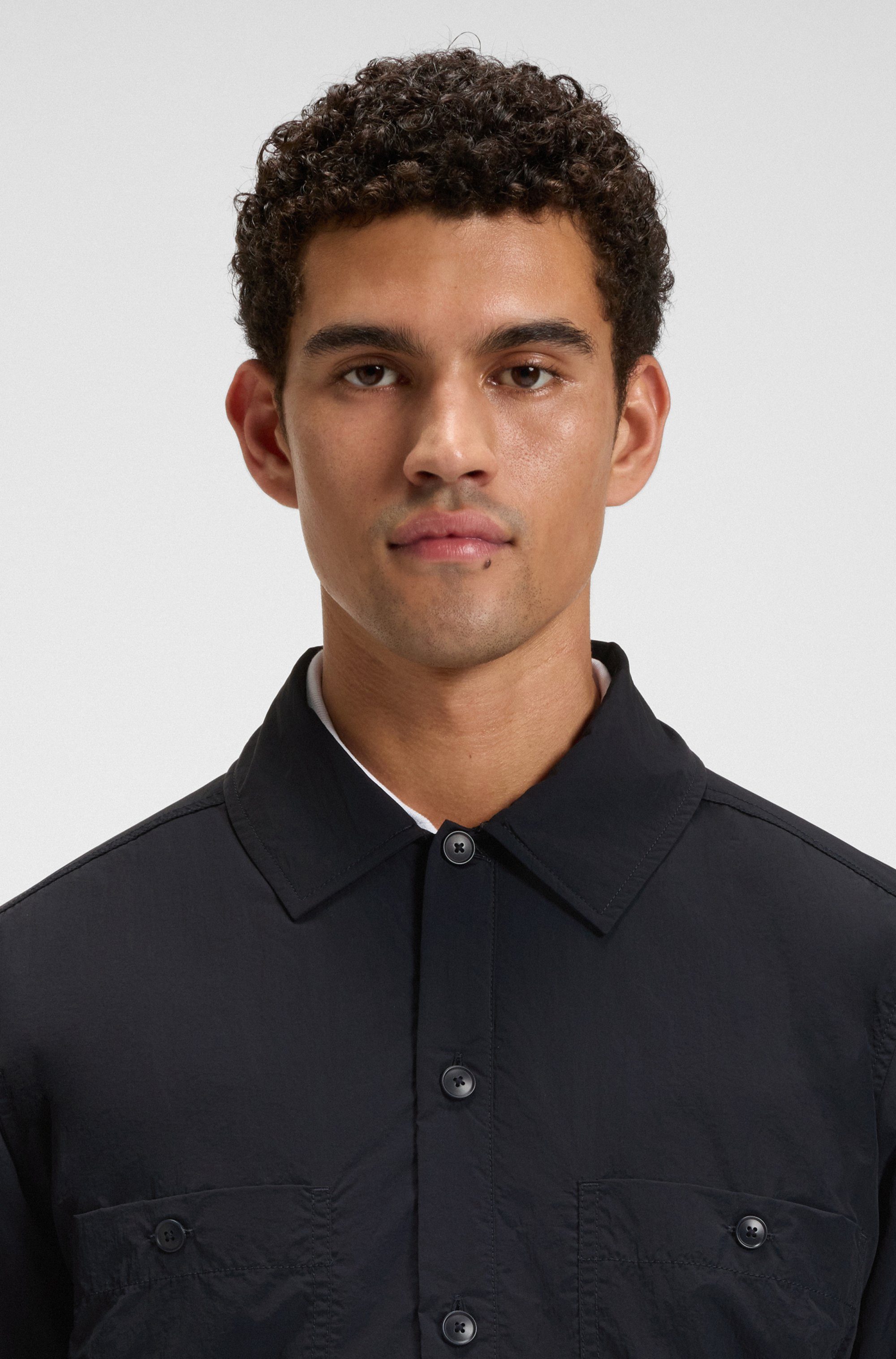 BOSS ORANGE Langarmhemd Locky leicht wattiert, oversize fit günstig online kaufen