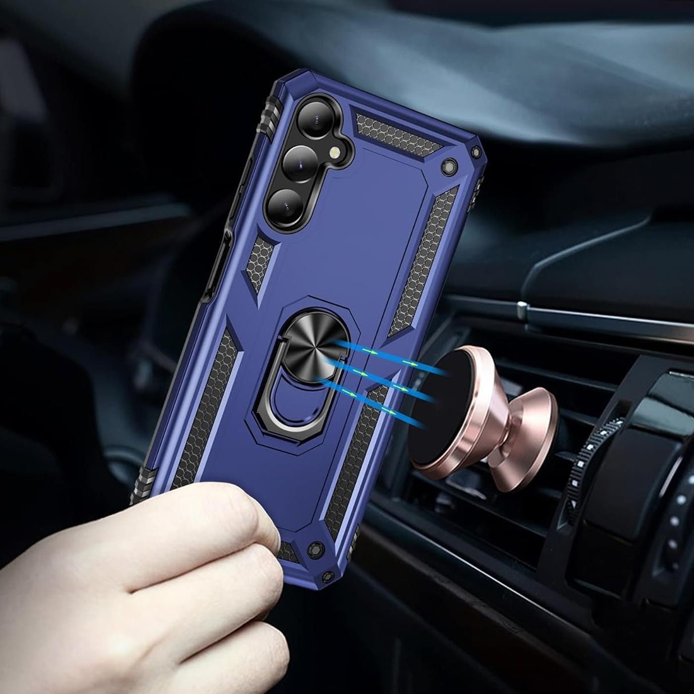 CoolGadget Handyhülle Armor Shield Case für Samsung Galaxy A16 5G 6,7 Zoll, Outdoor Cover mit Magnet Ringhalterung Handy Hülle für Samsung A16 5G – Bild 4 von 5