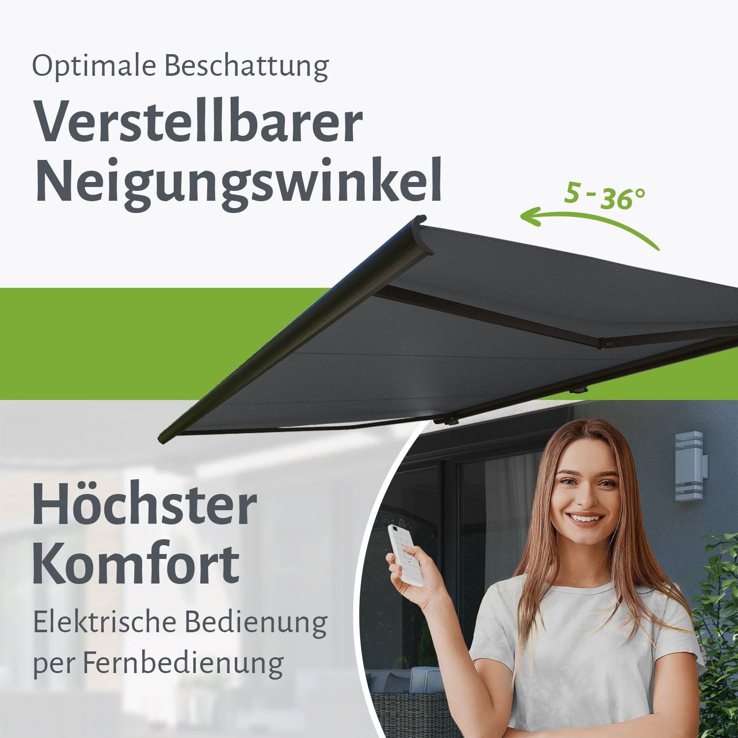 empasa Kassettenmarkise "PROFI" Vollkassettenmarkise mit LED-Beleuchtung