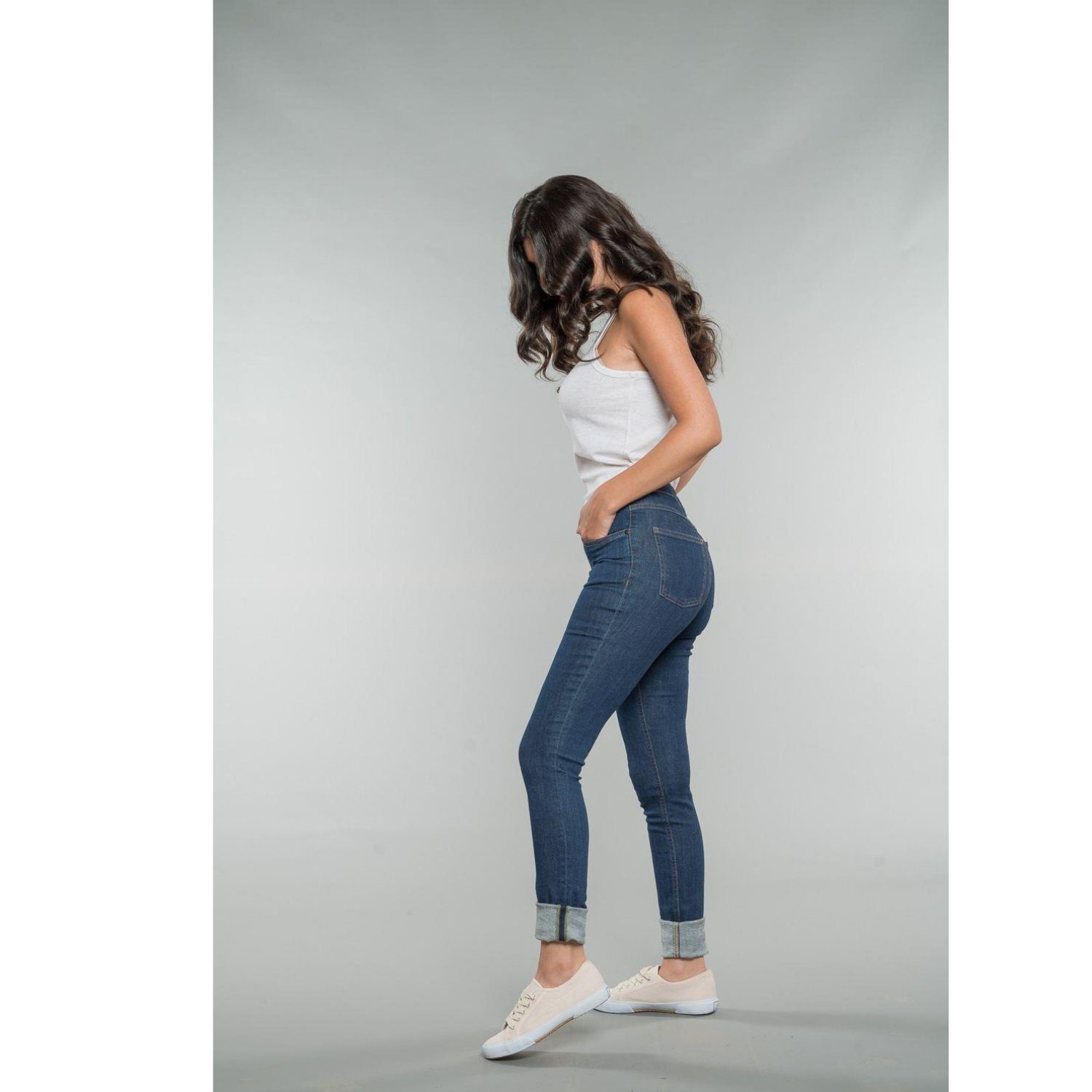 Feuervogl High-waist-Jeans fv-Han:na, Skinny, High Waist, Hyperflex Denim, Damenjeans 5-Pocket-Style