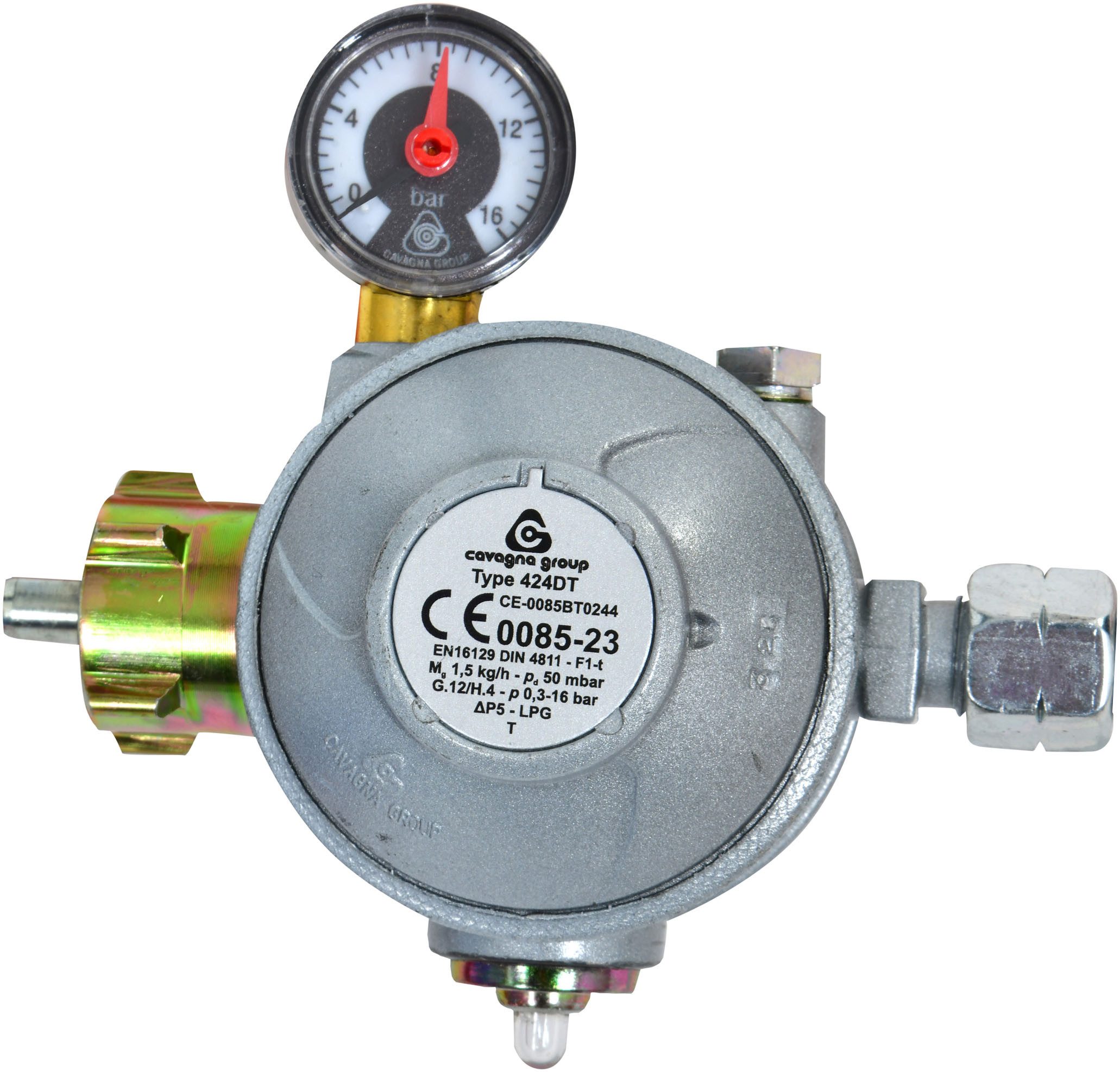 Firefix Gasdruckregler FIREFIX GHDR Gasdruckregler 50 mbar 2-stufig, Druckminderer für Propan/Butan Gasfla. - Innenräume, Gasheizer, -grill
