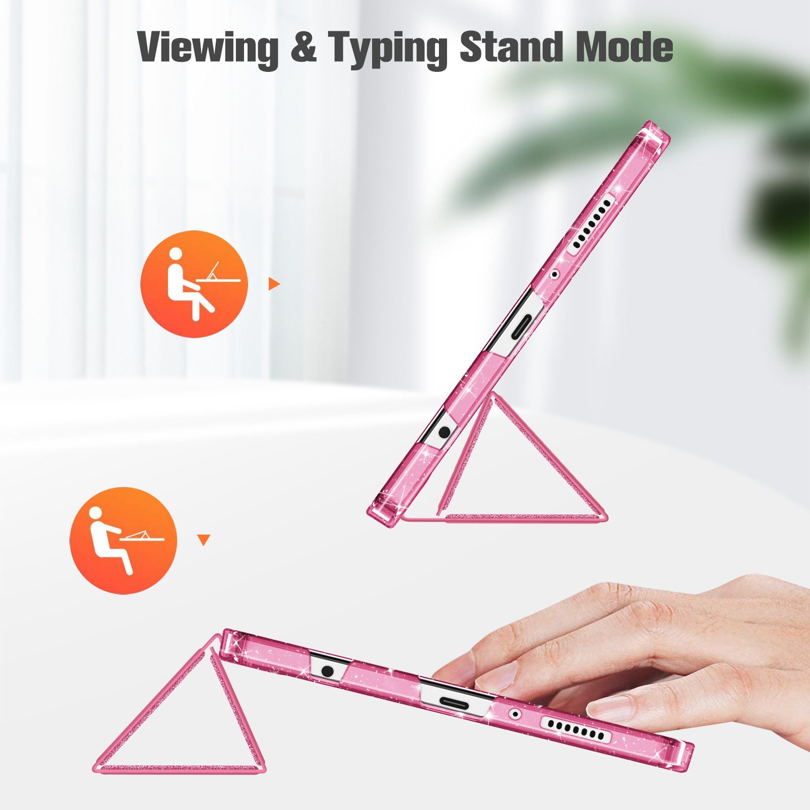 Fintie Tablet-Hülle für Samsung Galaxy Tab A11 8,7" 2025/ Tab A9 8.7 Zoll Tablet, Ultra Dünn Schutzhülle mit Transparenter Rückseite – Bild 3 von 5