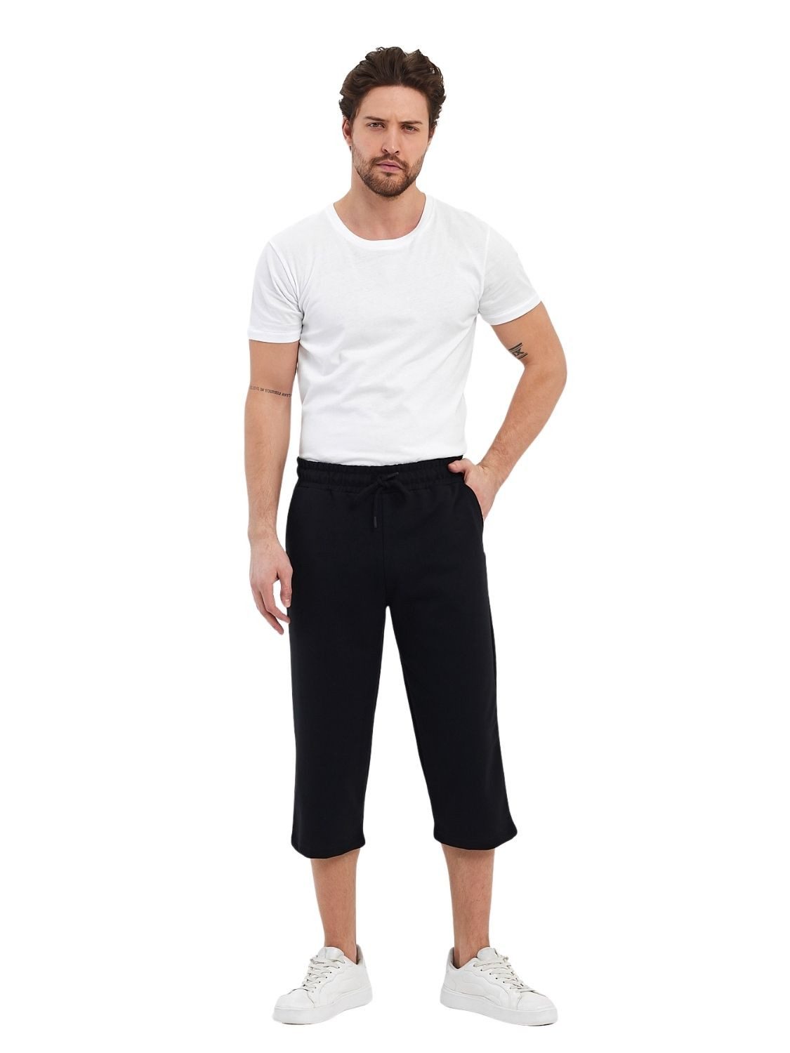 Caprihose Herren Bermuda Capri Shorts 3/4 Hosen Sommerhosen
